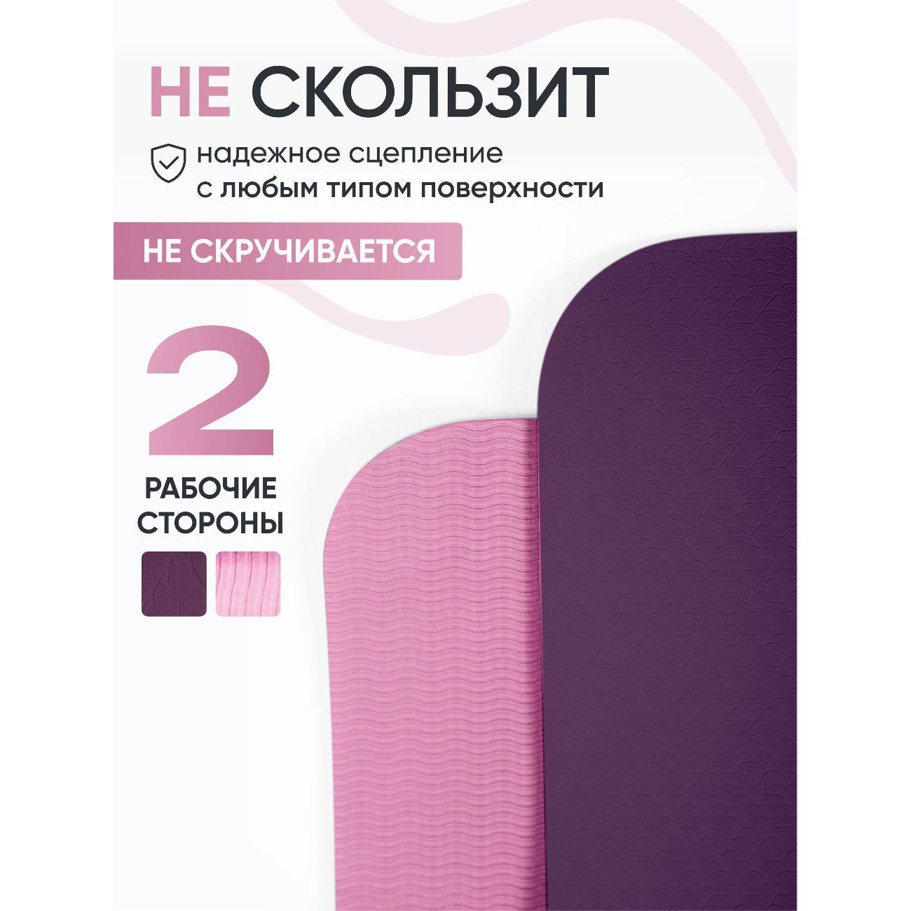 Коврик для йоги YourFit TPE/Purple-pink