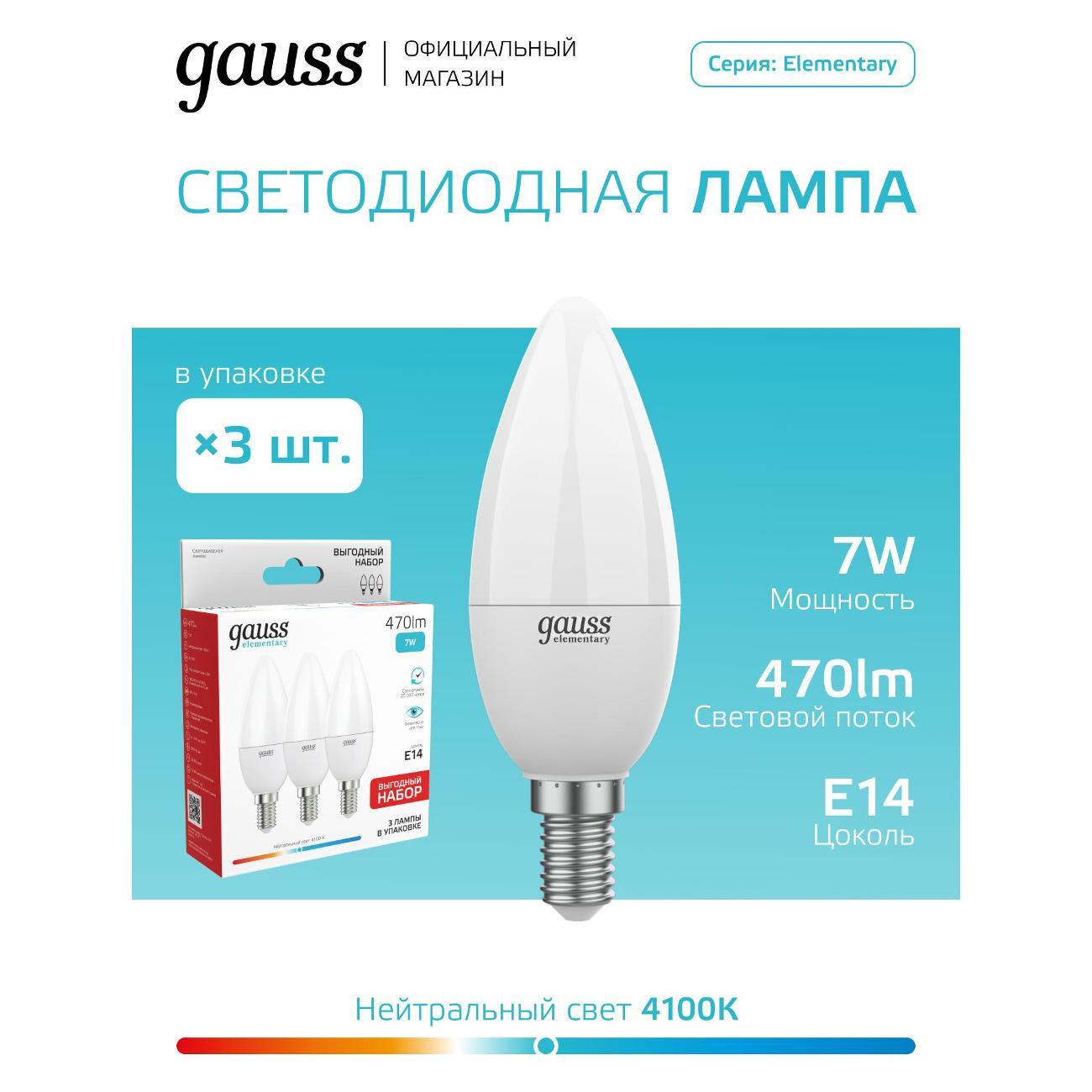 Лампочка Gauss Свеча