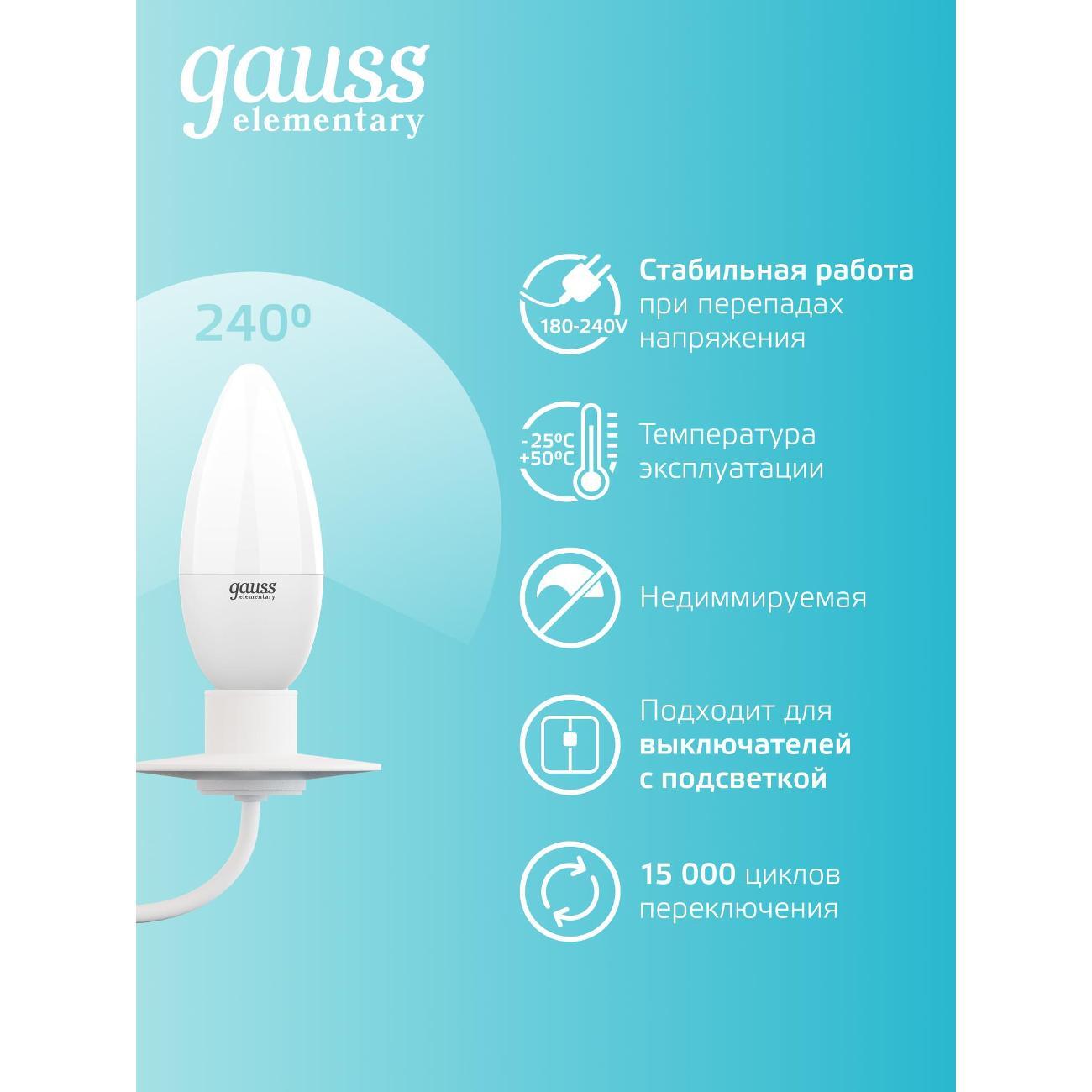 Лампочка Gauss Свеча
