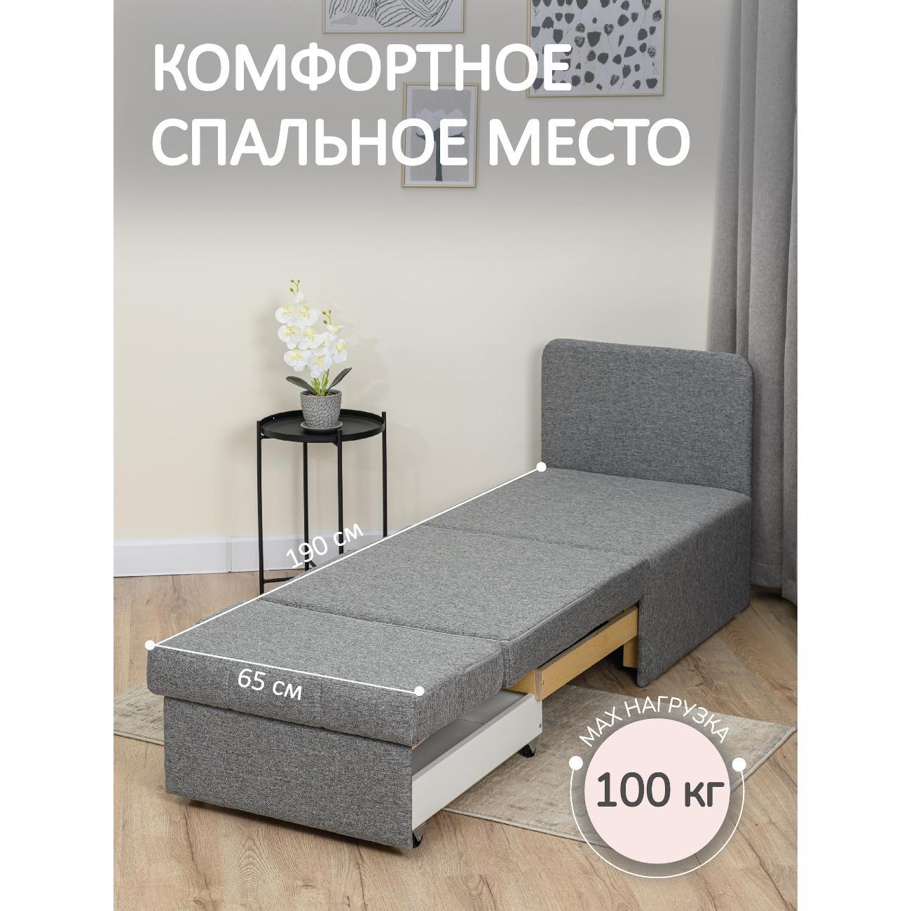 Кресло-кровать Ромак Мария 65*190 рогожка грей М/5380