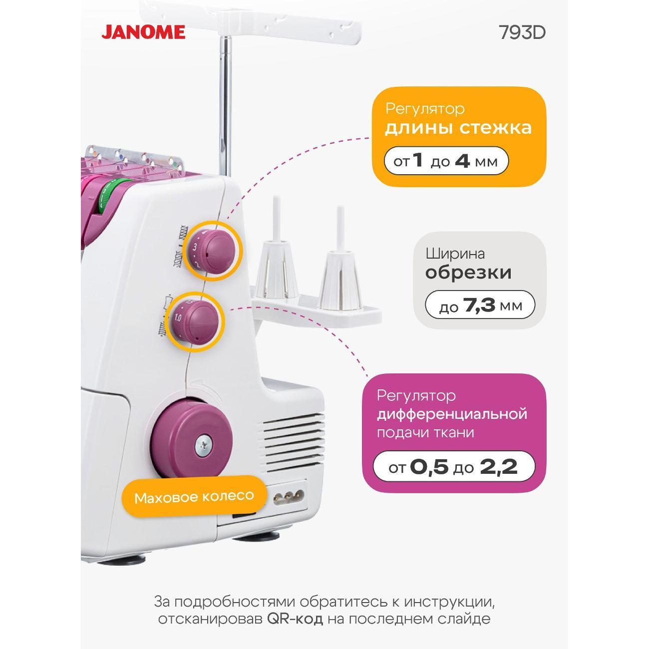 Оверлок, коверлок Janome 793D
