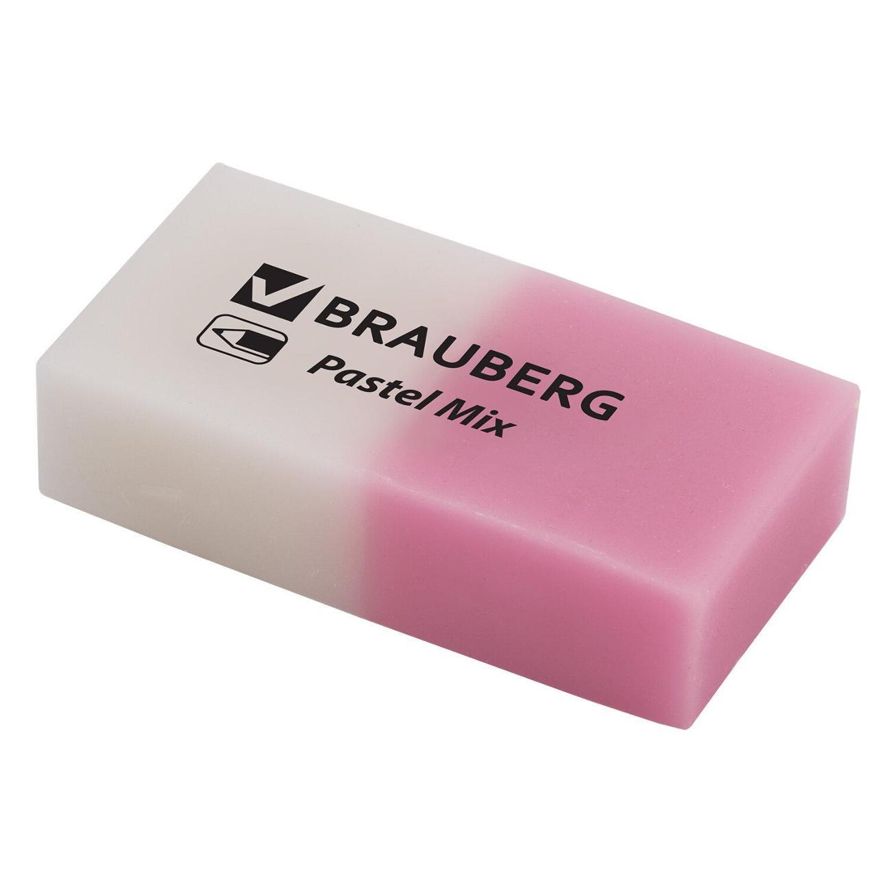 Ластик Brauberg Ластики BRAUBERG Pastel Mix, 6 штук ассорти*