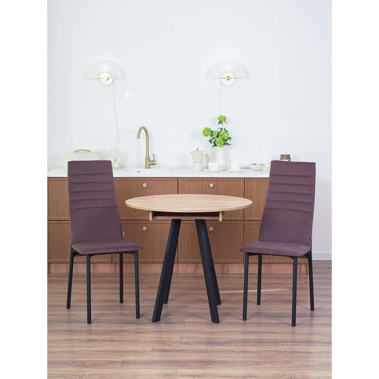 Стул обеденный Frenesie Леон Велюр Шоколад 2в1