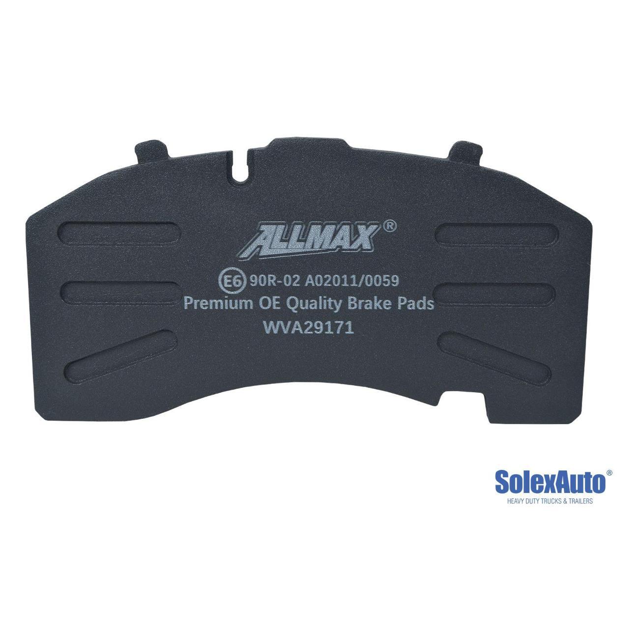 Колодка автомобильная ALLMAX Колодки тормозные дисковые SAF/BPW 210,8#108#30 мм 29171STD ALLMAX