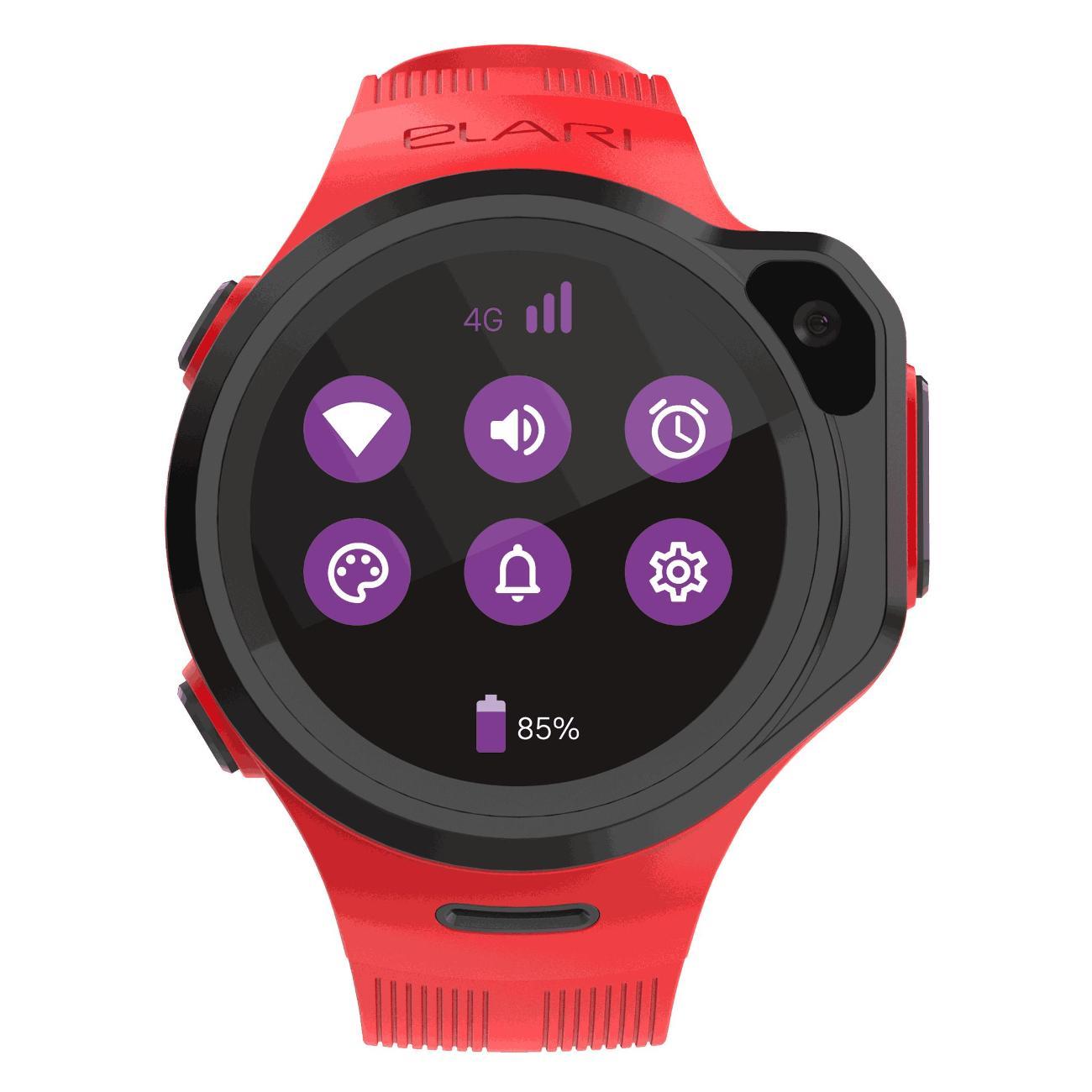 Часы с GPS трекером Elari 4GR M красные, 4G + сим-карта Билайн
