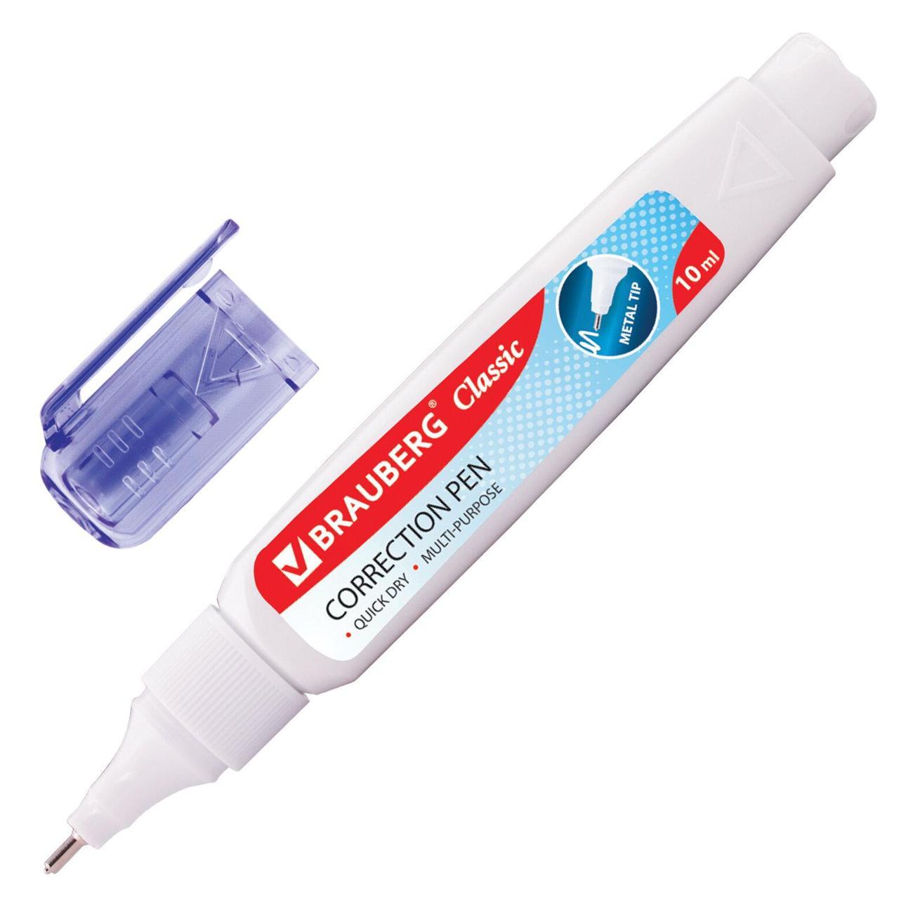 Корректриющие жидкость Brauberg Ручка-корректор BRAUBERG Classic 10мл, 2шт