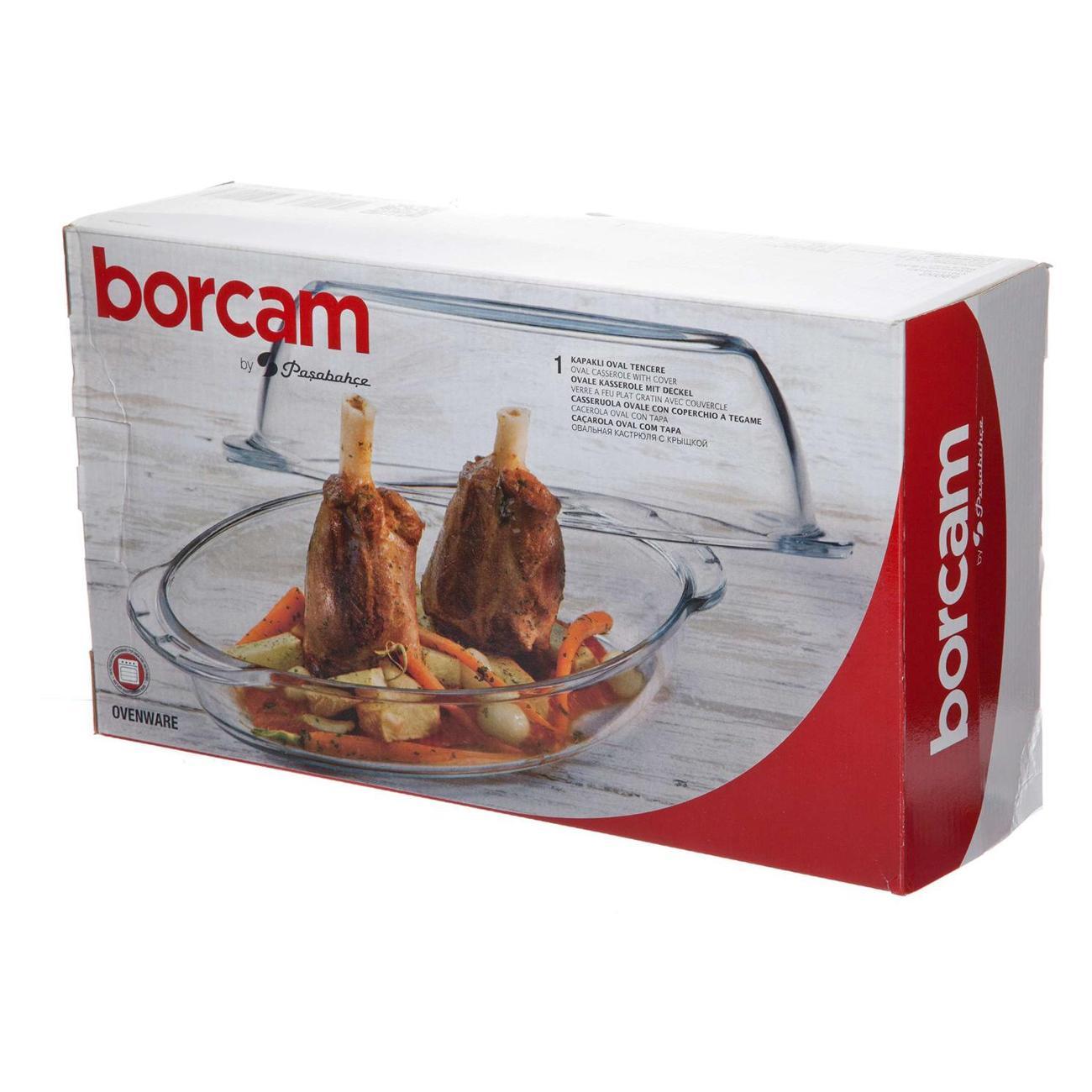 Форма для запекания овальная Pasabahce Borcam 350*190*150 мм 1800 мл + крышка 2850 мл.