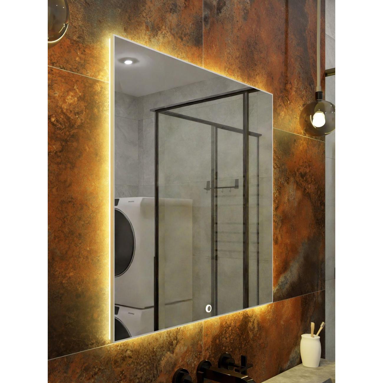 Зеркало SSG MIRRORS Сенсорное 70х70см. Белое