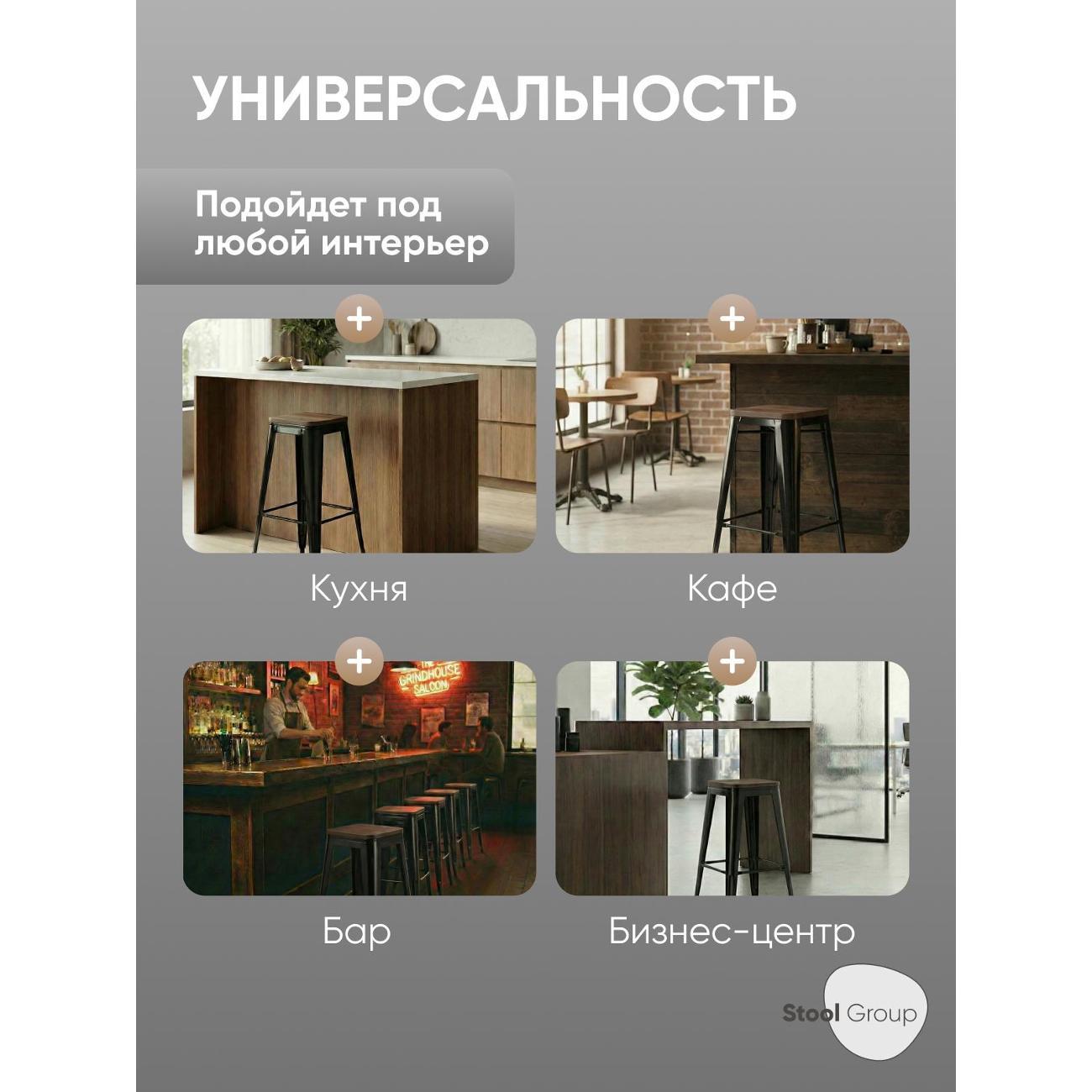 Стул барный Stool Group Tolix