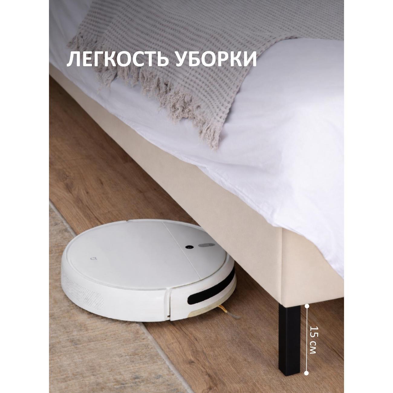 Кровать Ромак с высоким изголовьем 140х200 светло-бежевый Д/ВИ/6032