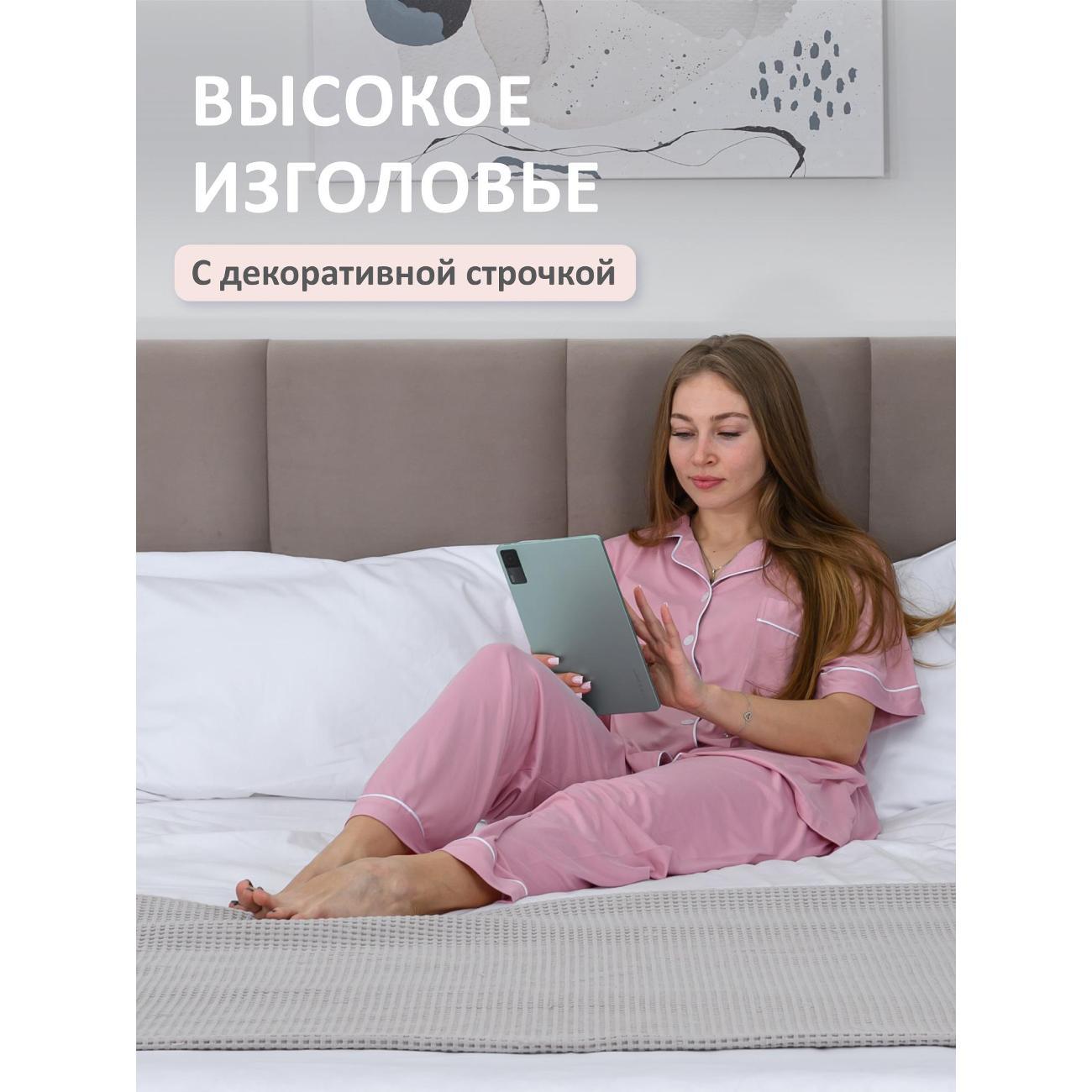 Кровать Ромак двуспальная с высоким изголовьем 160х200 мокко Д/ВИ/6014