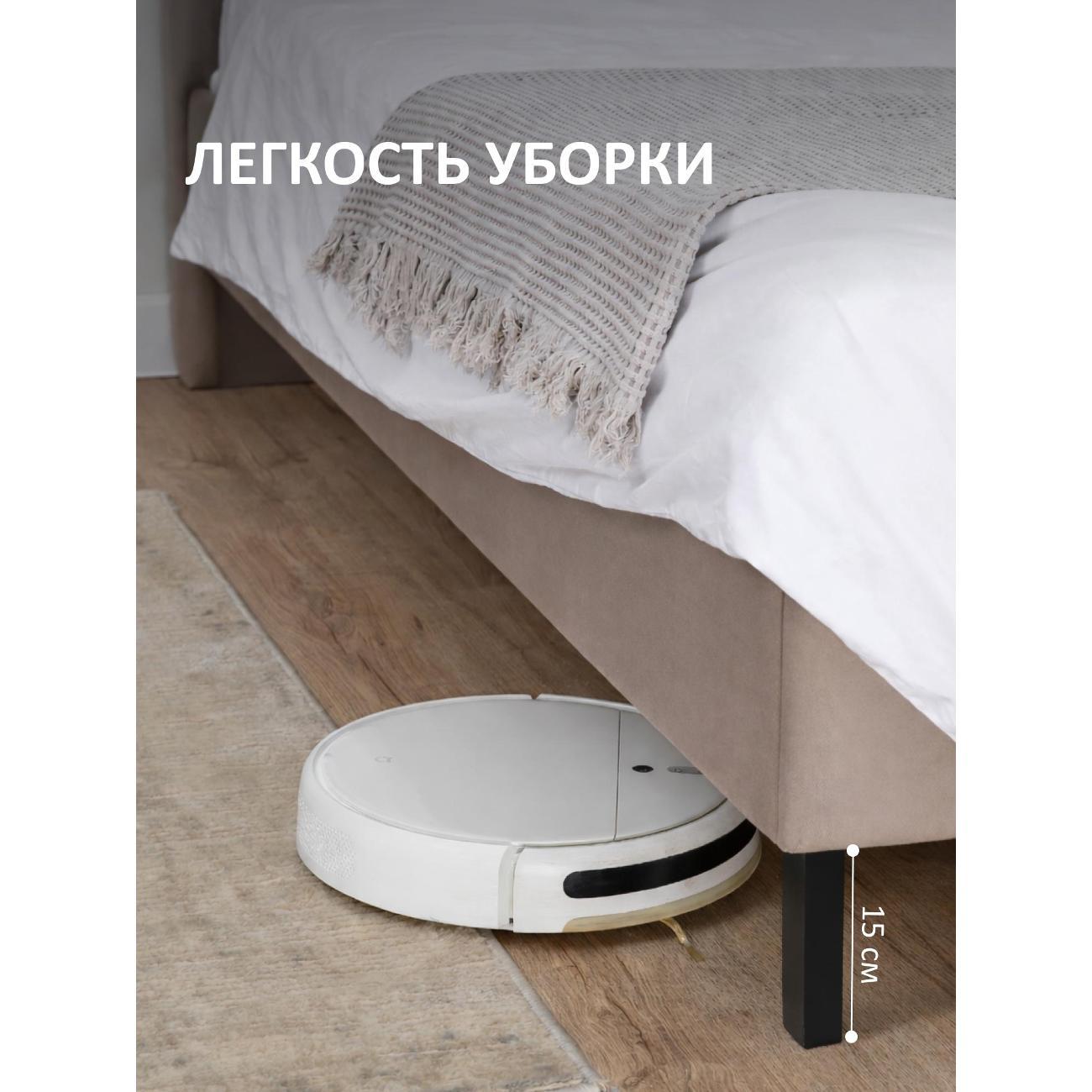 Кровать Ромак двуспальная с высоким изголовьем 160х200 мокко Д/ВИ/6014