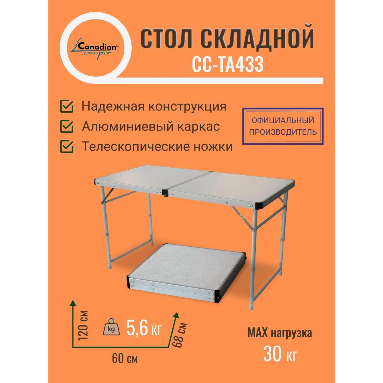 Стол складной Canadian Camper CC-TA433