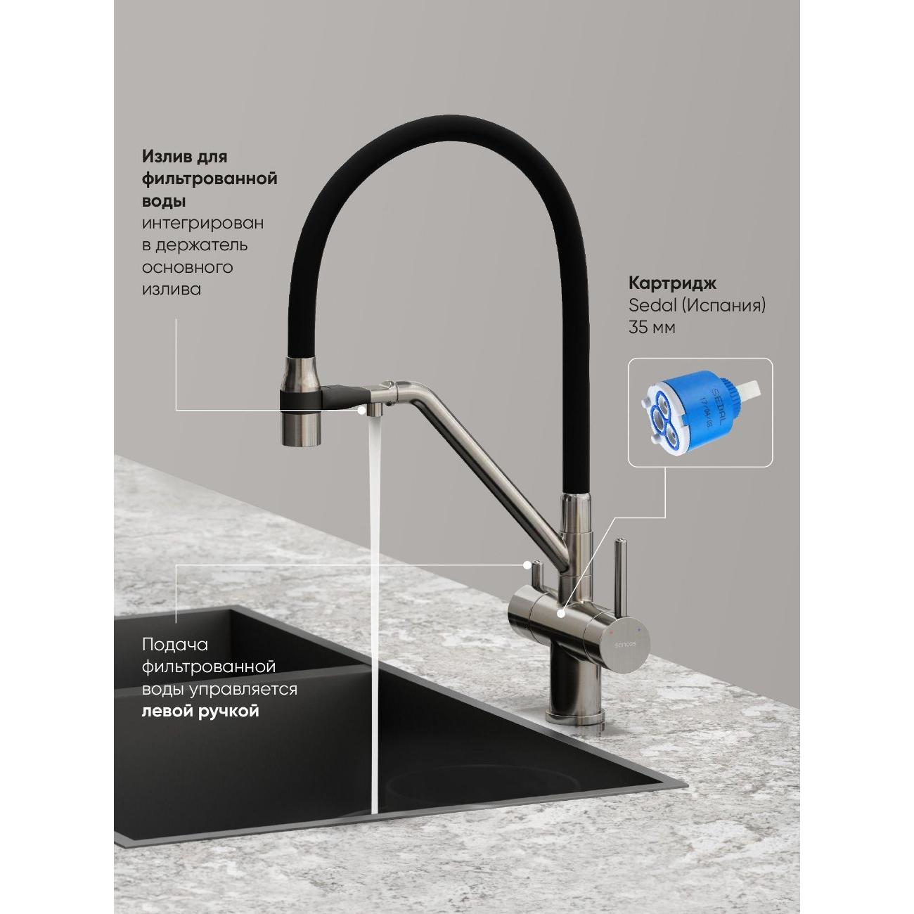 Смеситель sancos Дора (Dora) SC4003BN