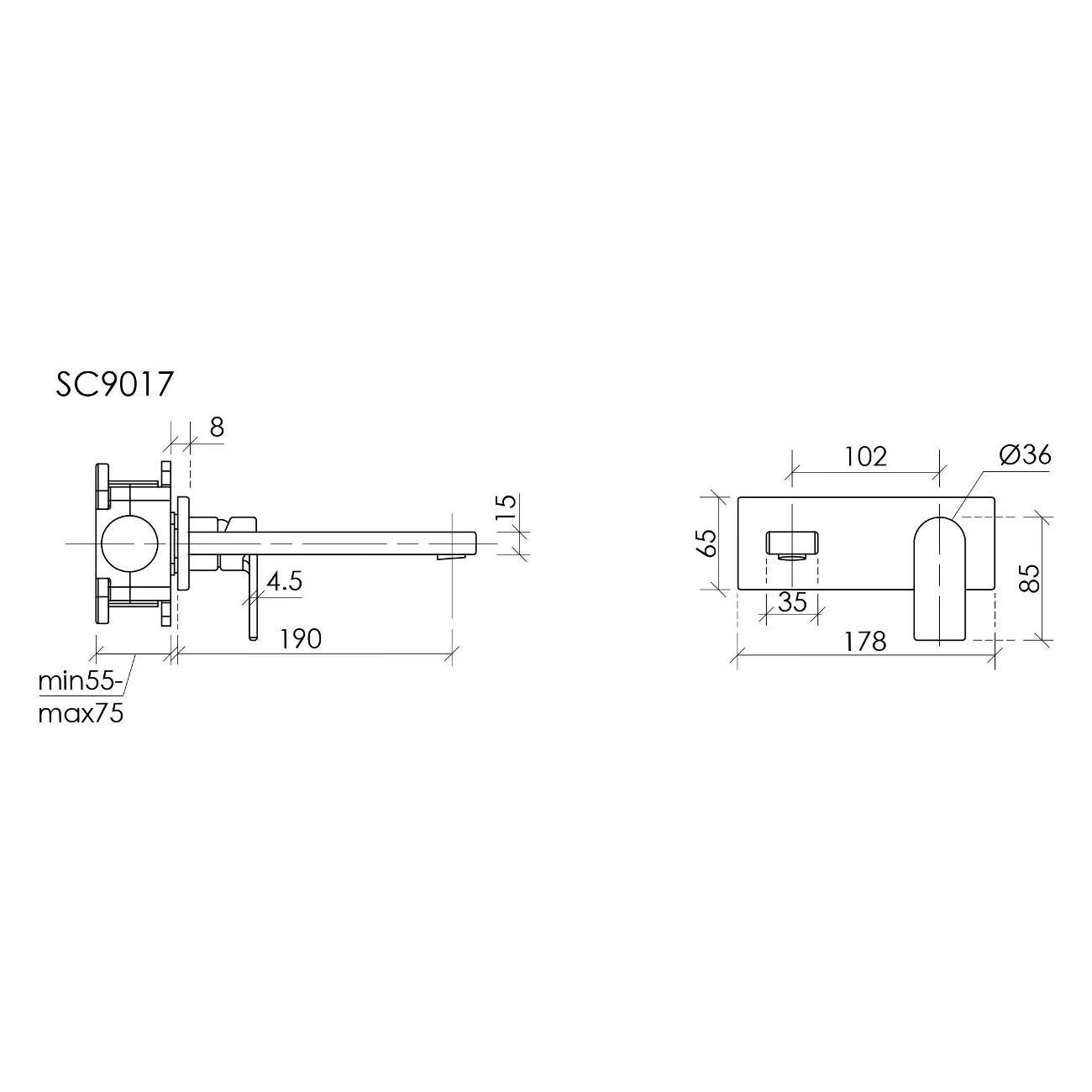Смеситель sancos Студия (Studio) SC9017BN