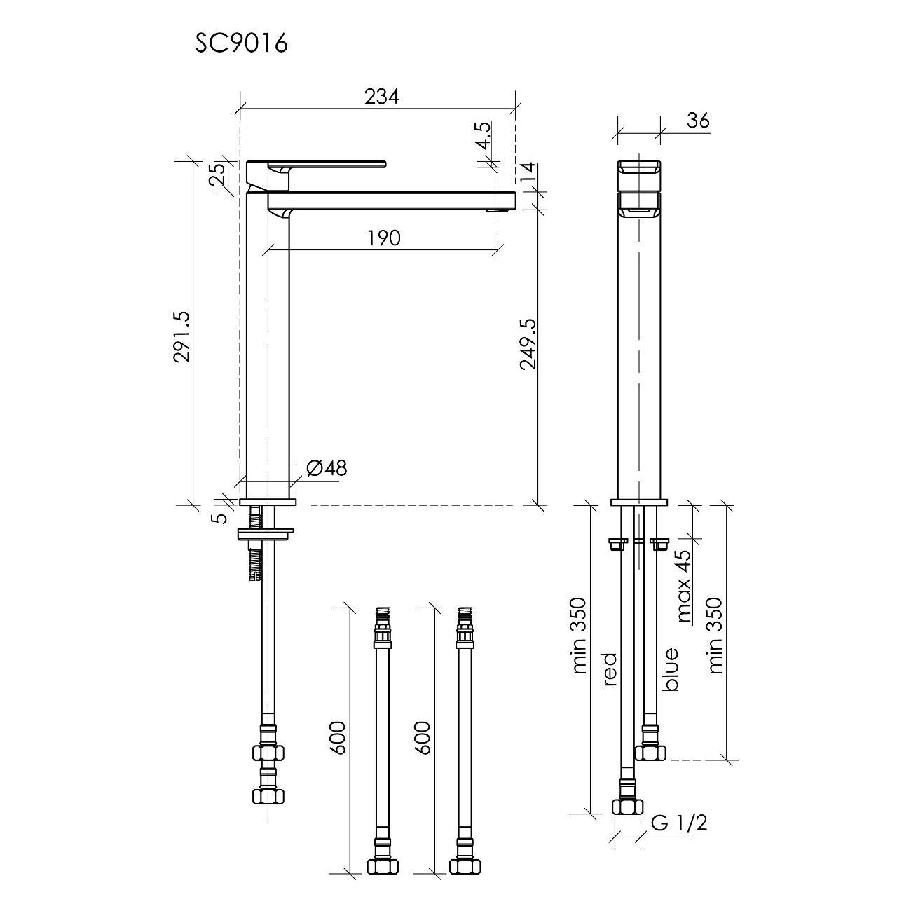 Смеситель sancos Студия (Studio) SC9016BN
