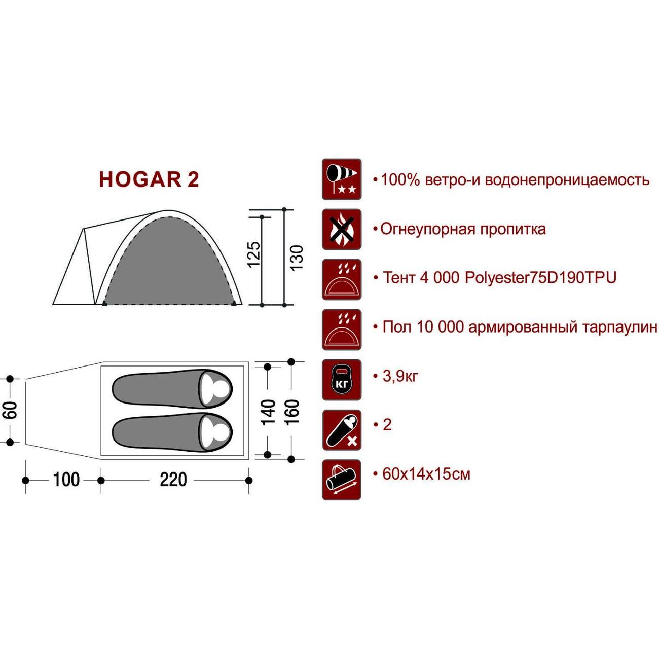 Палатка туристическая Indiana HOGAR 2