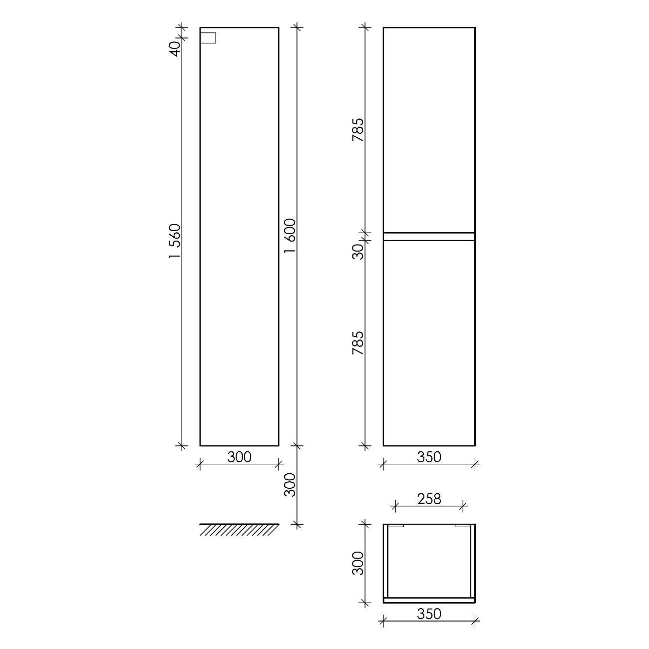 Шкаф-пенал sancos Урбан (Urban) PUR35W