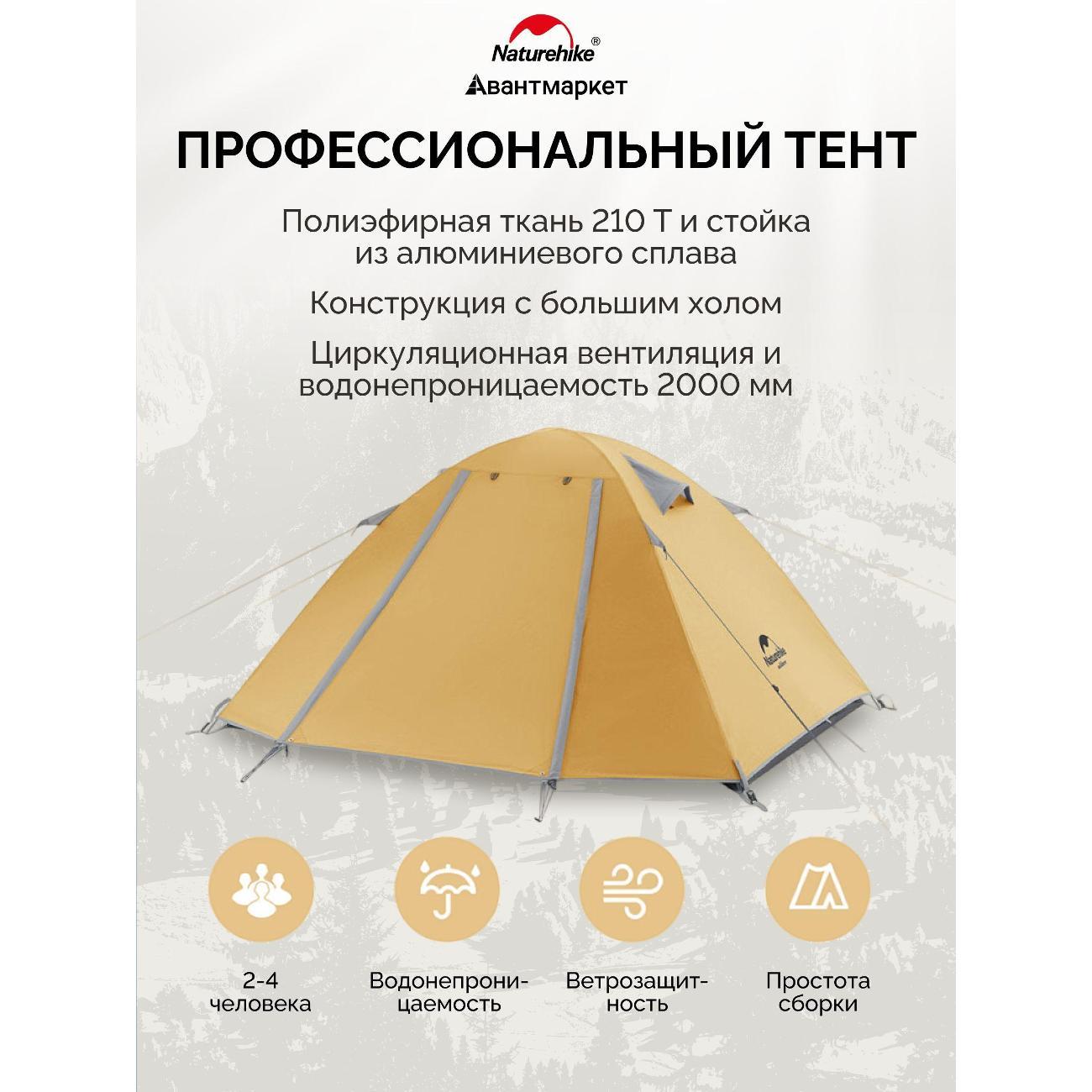 Палатка туристическая Naturehike NH18Z022-P