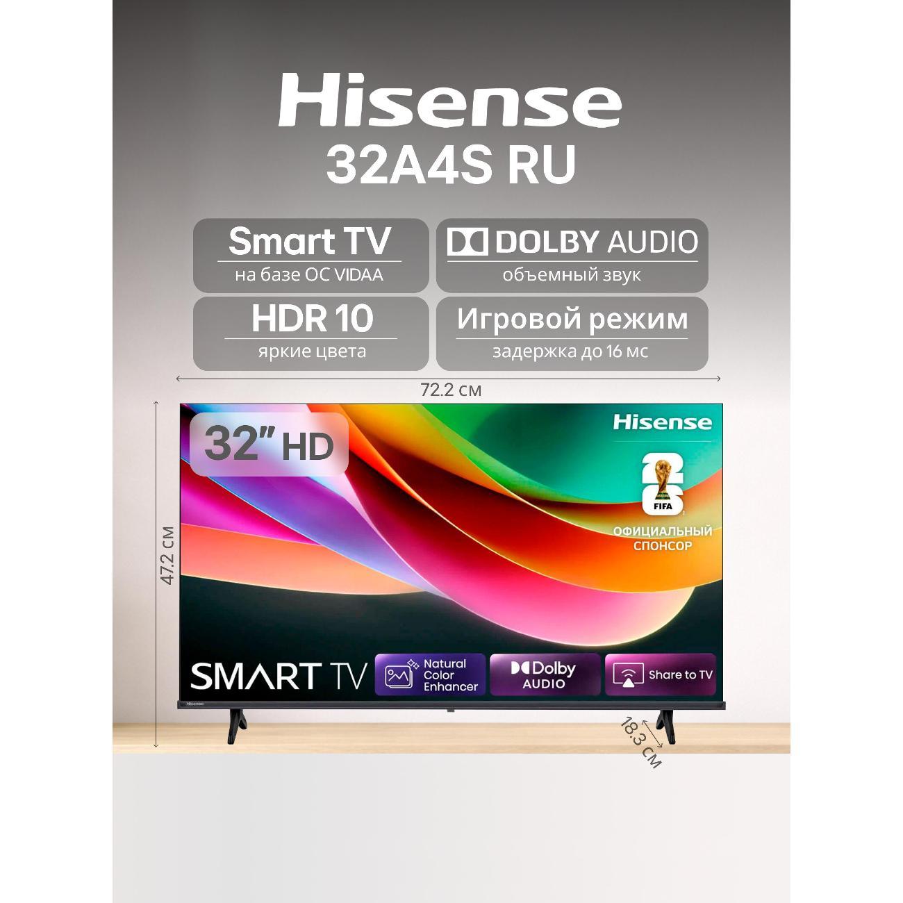 Телевизор Hisense 32A4S RU