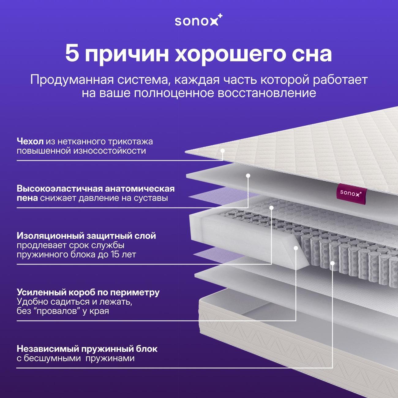 Матрас SONOX ВЕРНТ Орто 140х200