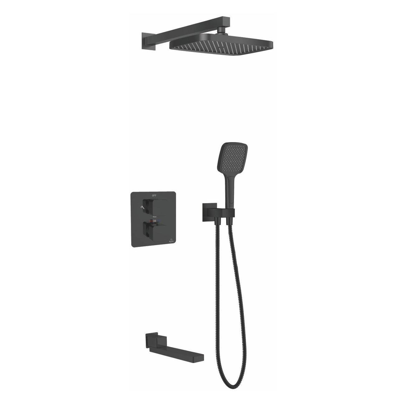 Душевая система Rose Душевая система для ванны встроенная Rose R1595H, Белый/хром