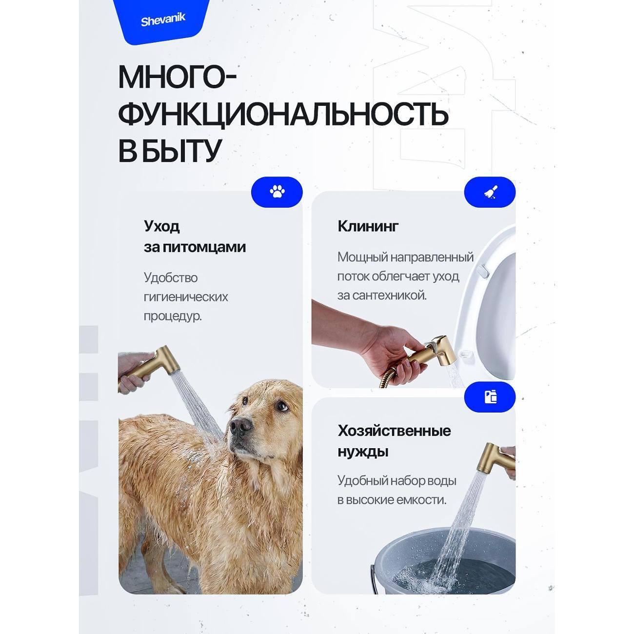 Гигиенический душ Shevanik Гигиенический душ скрытый со смесителем