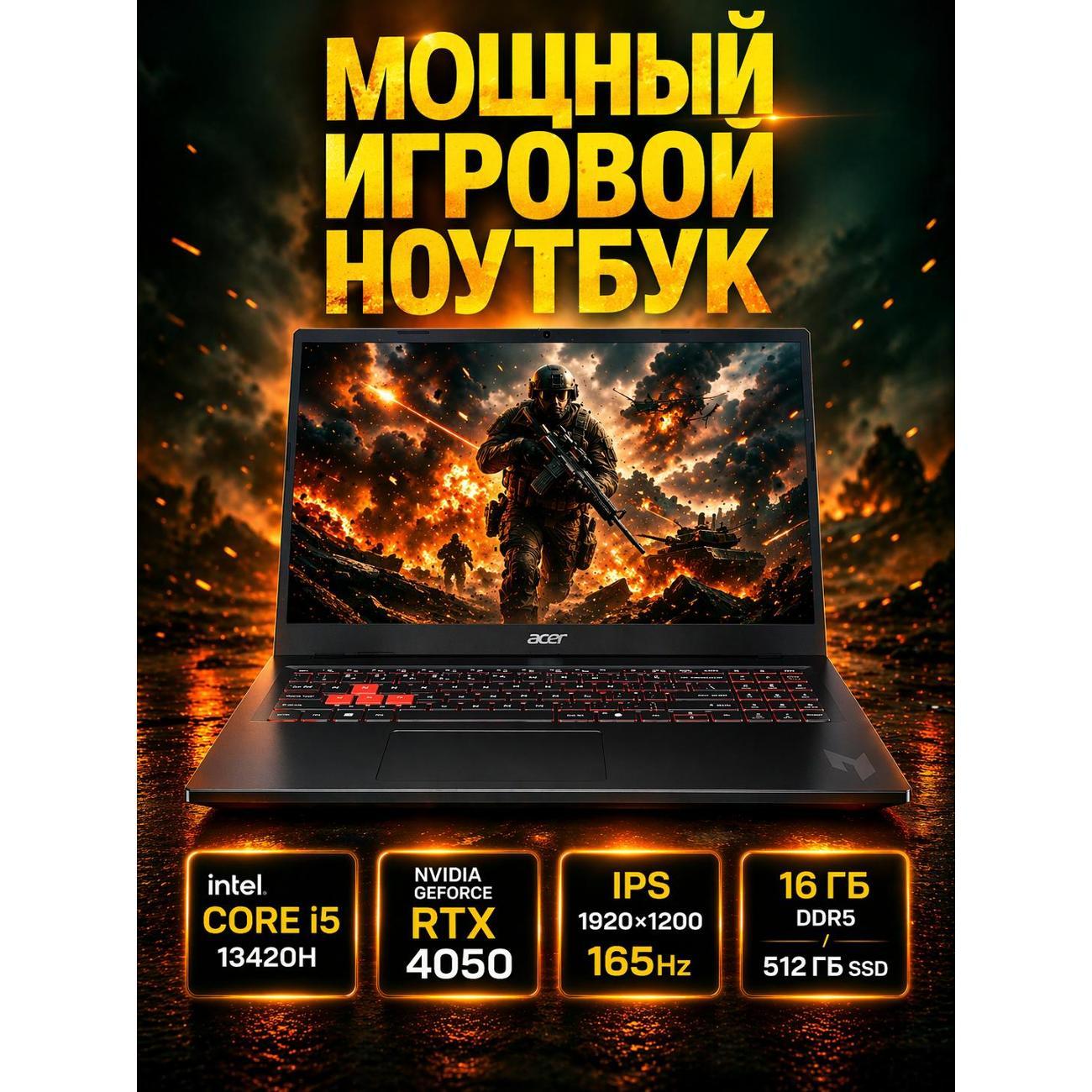 Ноутбук Acer Nitro Lite NL16-71G-56JH фото
