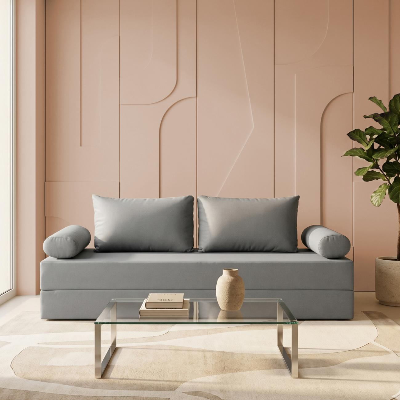 Диван buyson Бескаркасный диван-кровать БайХоффи, микровелюр