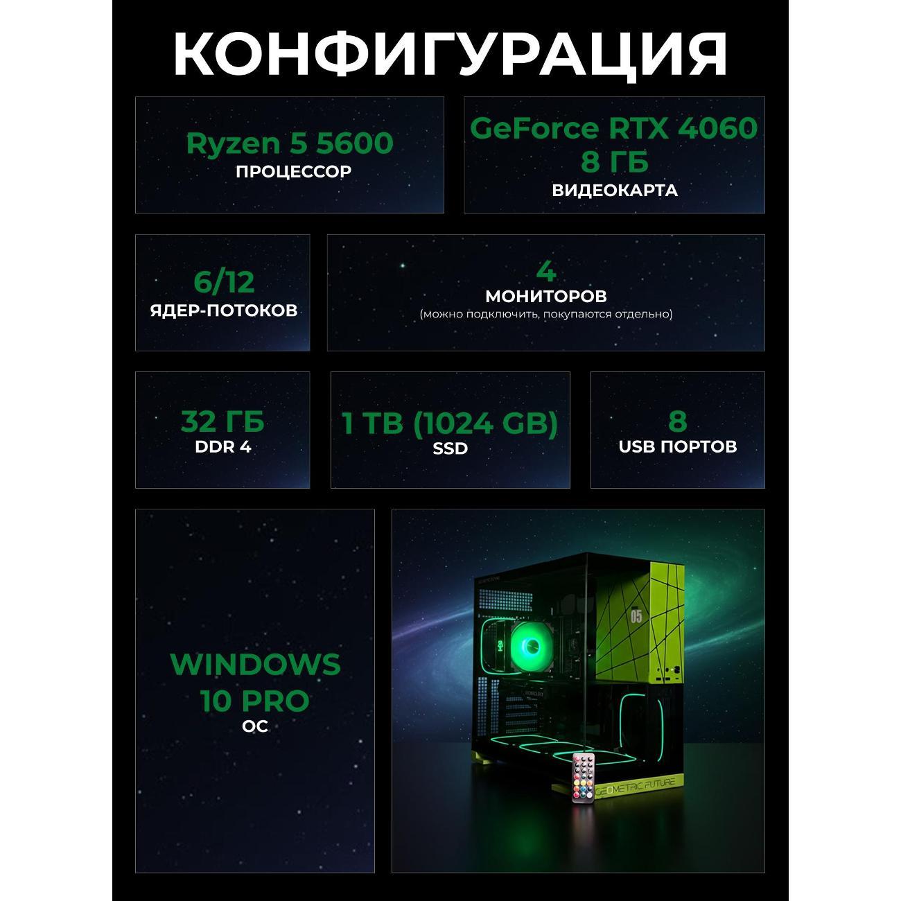 Системный блок БиГ! Комп Cosmos Green 4060 - W10 a52056.2p