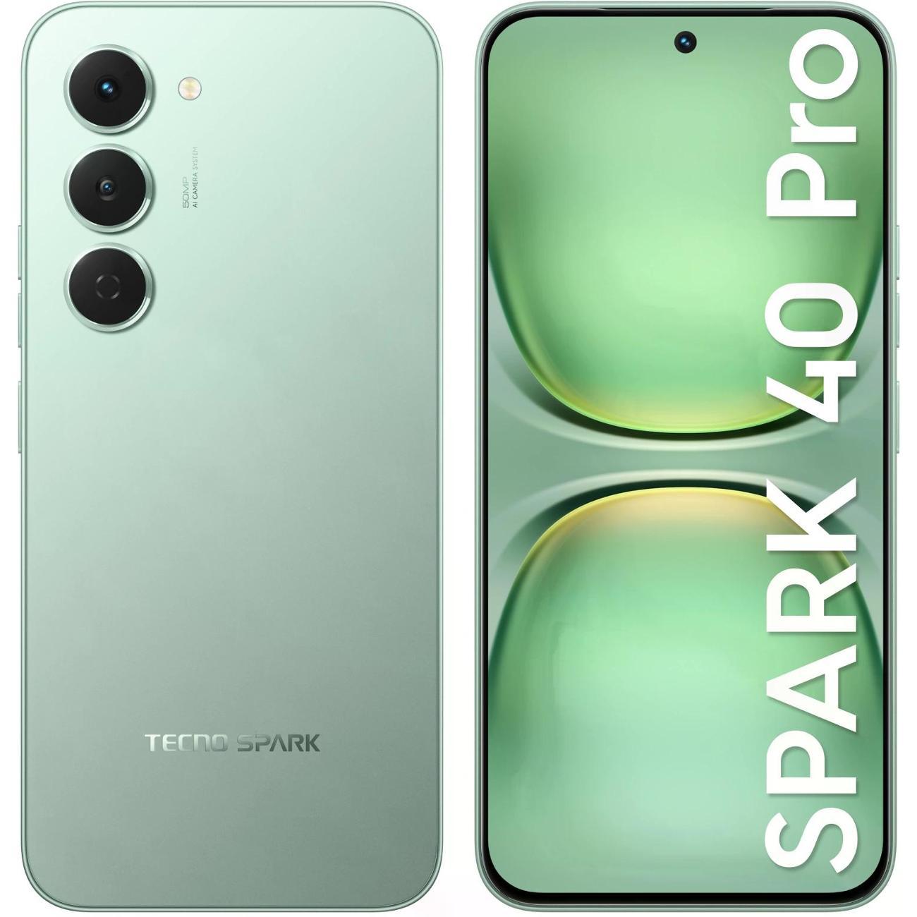 Смартфон Tecno Spark 40 Pro (KM6 256+8 BAMBOO GREEN) фото