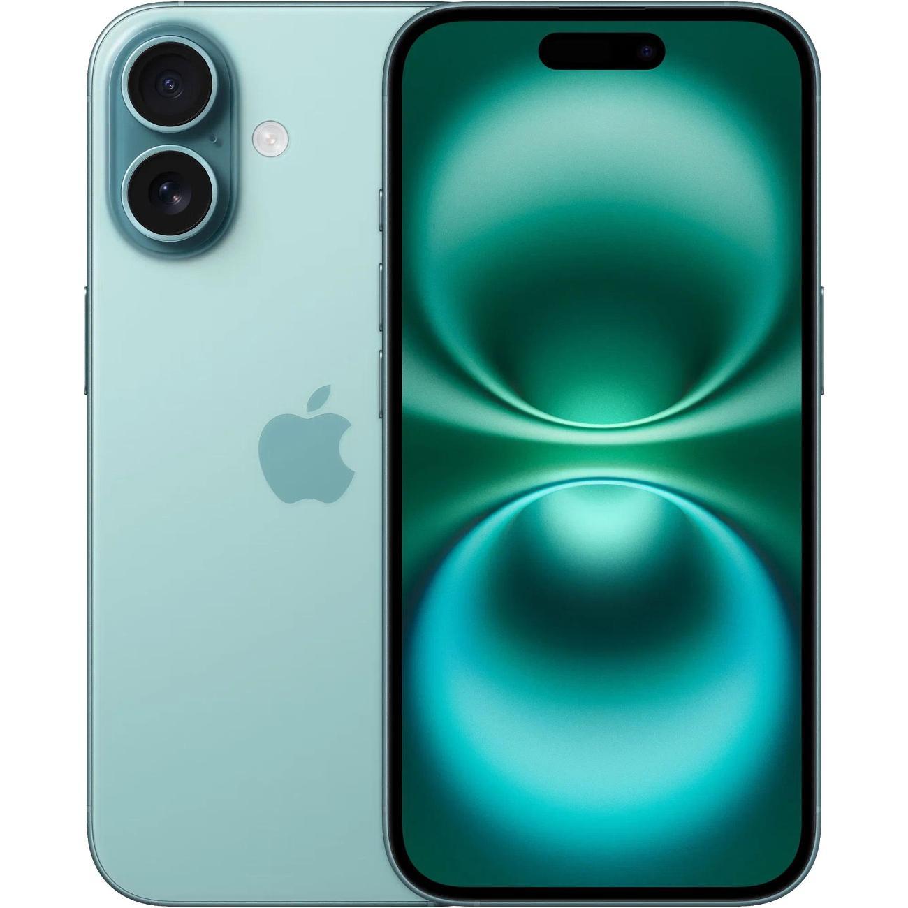 Смартфон Apple трансгран Apple iPhone 16 128GB Teal nanoSim/eSim (без RuStore) фото