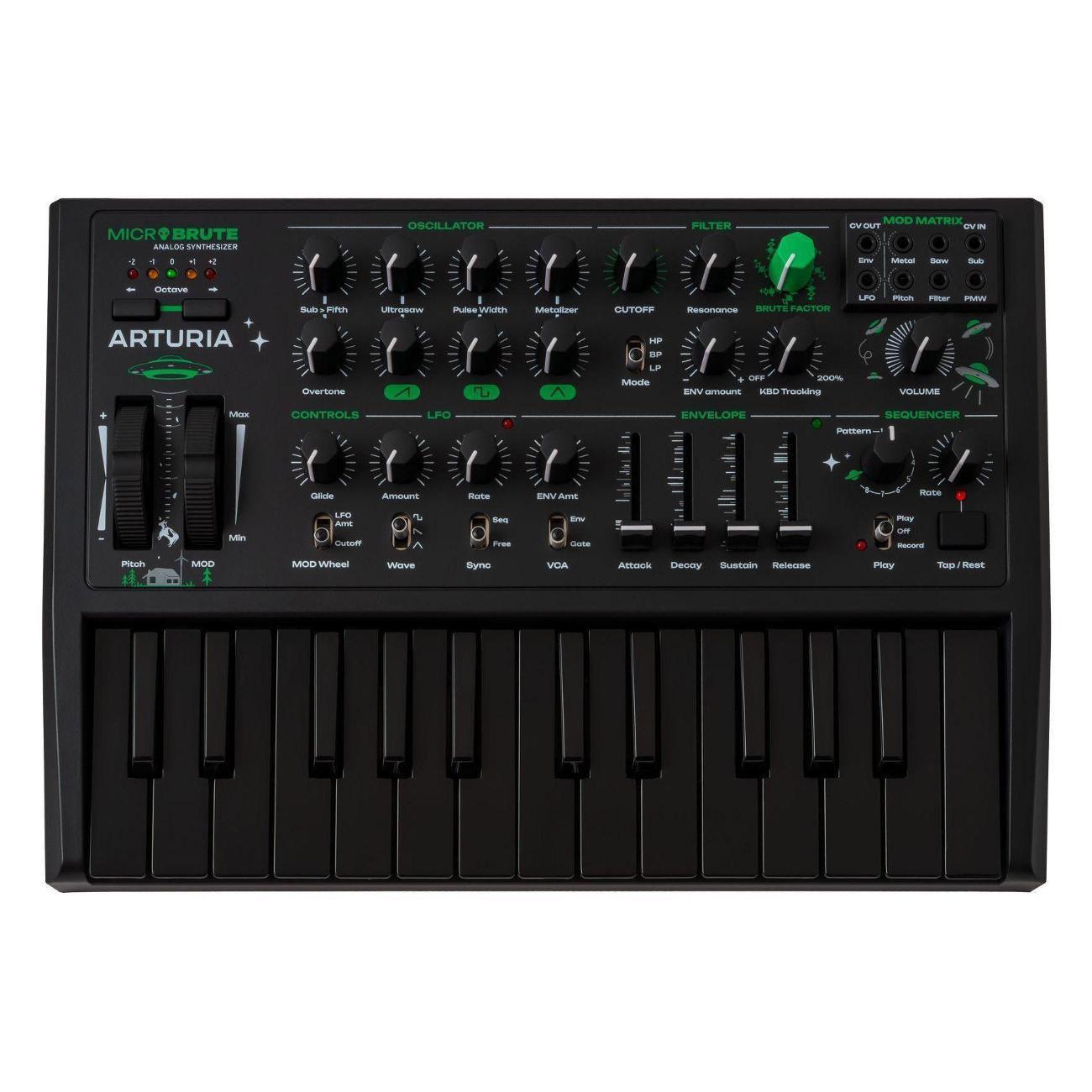 Синтезатор Arturia MicroBrute UFO лимитированная серия аналогового синтезатора MicroBrute 540102
