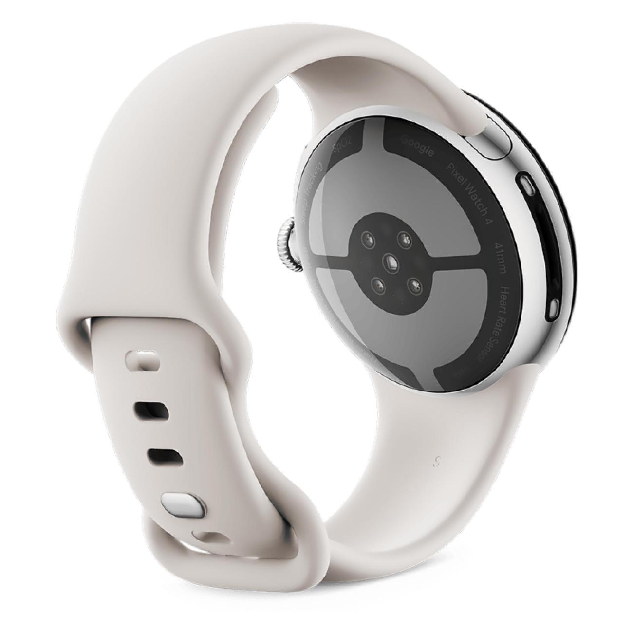 Смарт-часы Google Pixel Watch 4 45mm WiFi Polished Silver Aluminum Case/Porcelain Active Band