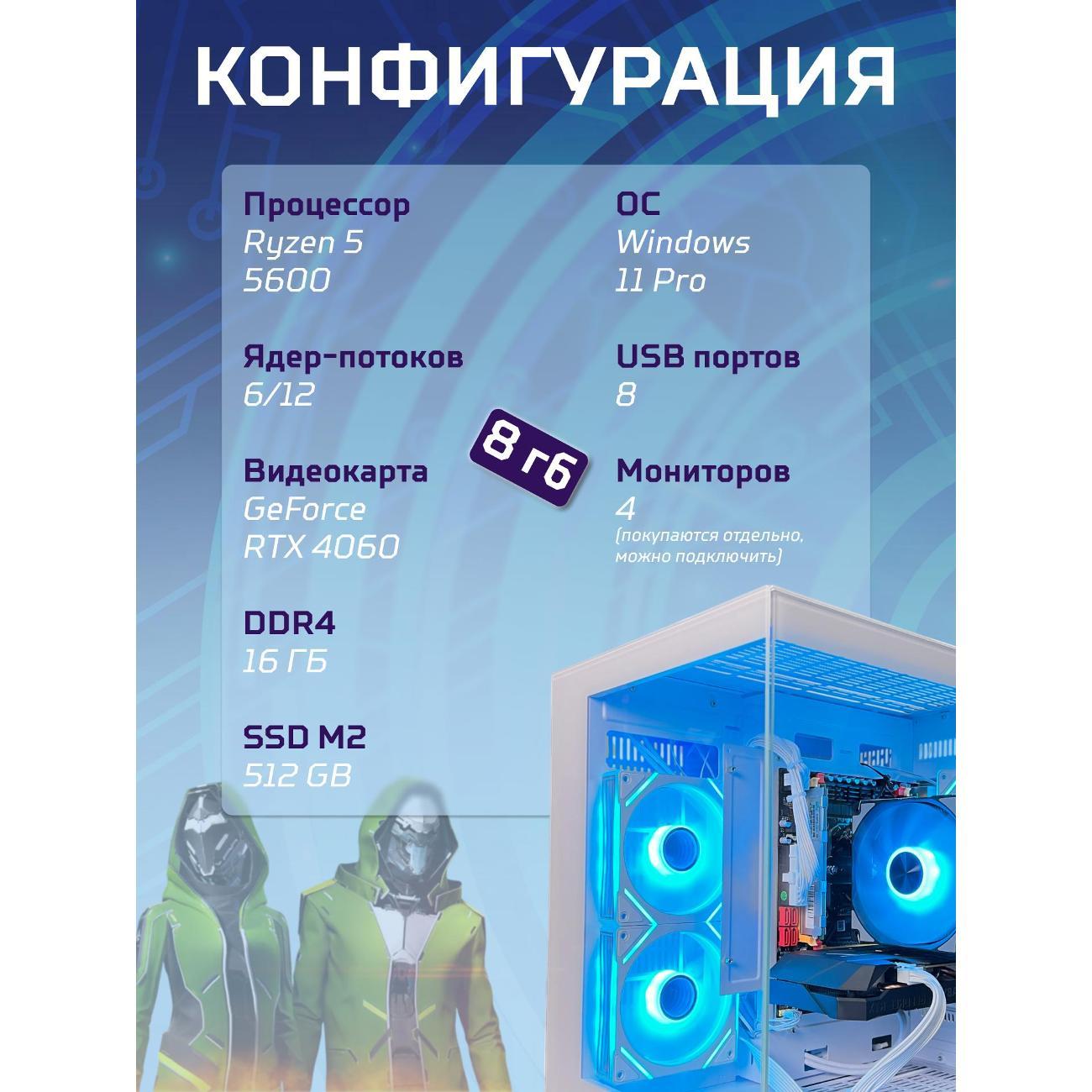 Системный блок БиГ! Комп Sky White 4060 - W11 a52056.1s