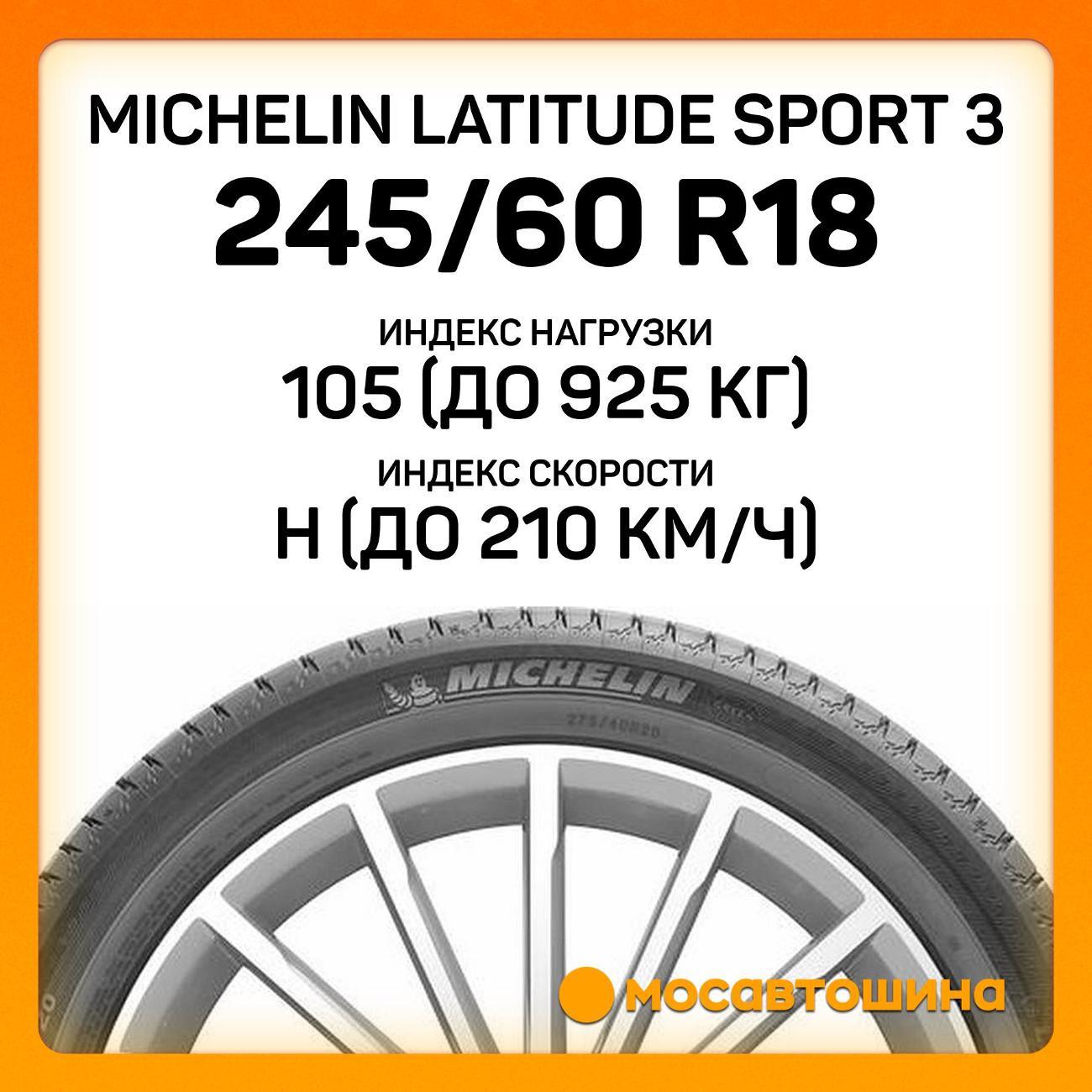 Шина автомобильная Michelin Latitude Sport 3