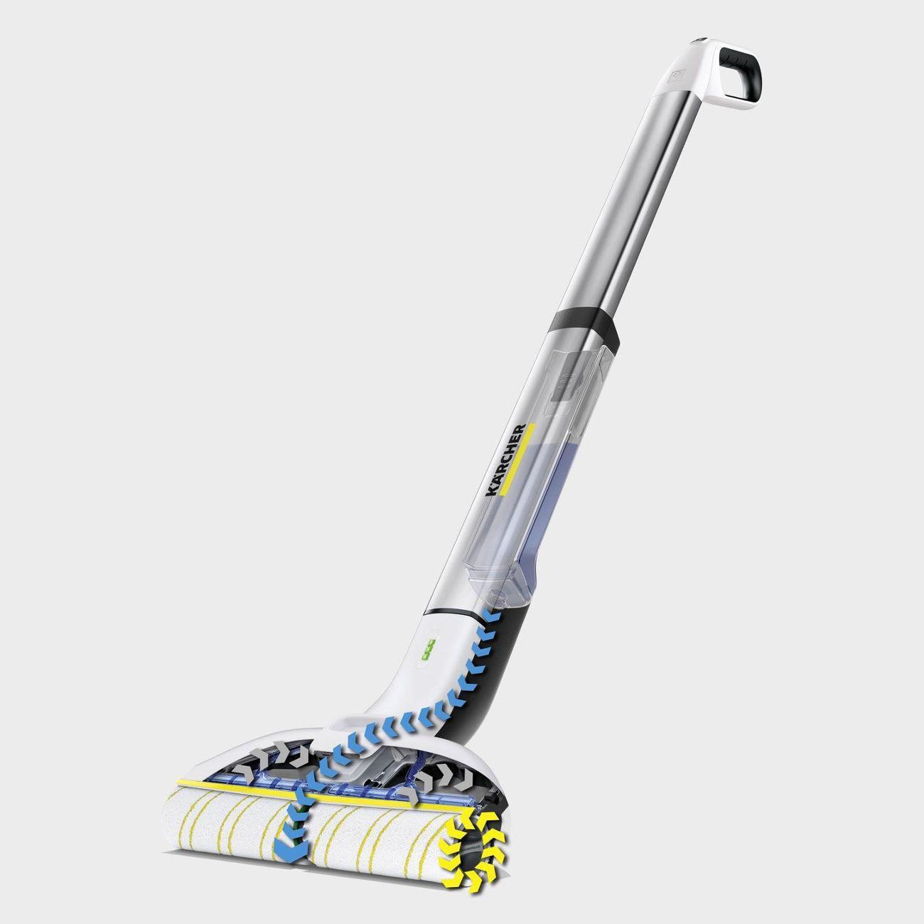 Электровеник, электрошвабра Karcher Электрошвабра Karcher EWM 2, белый + 2 роликовые щетки