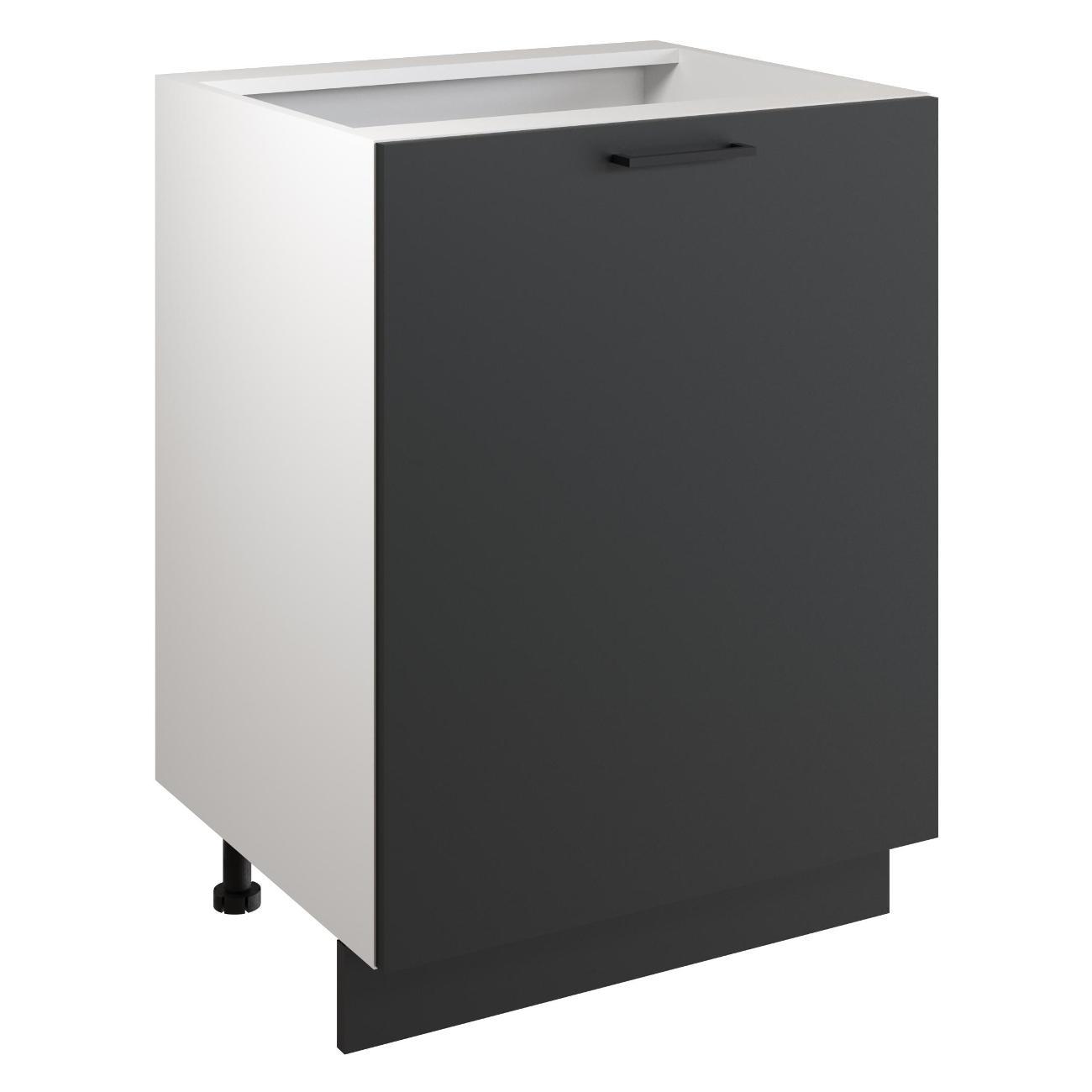 Модуль кухонный Мебель-Комплекс Шкаф - стол 60см Simple Н600 Антрацит/ Белый