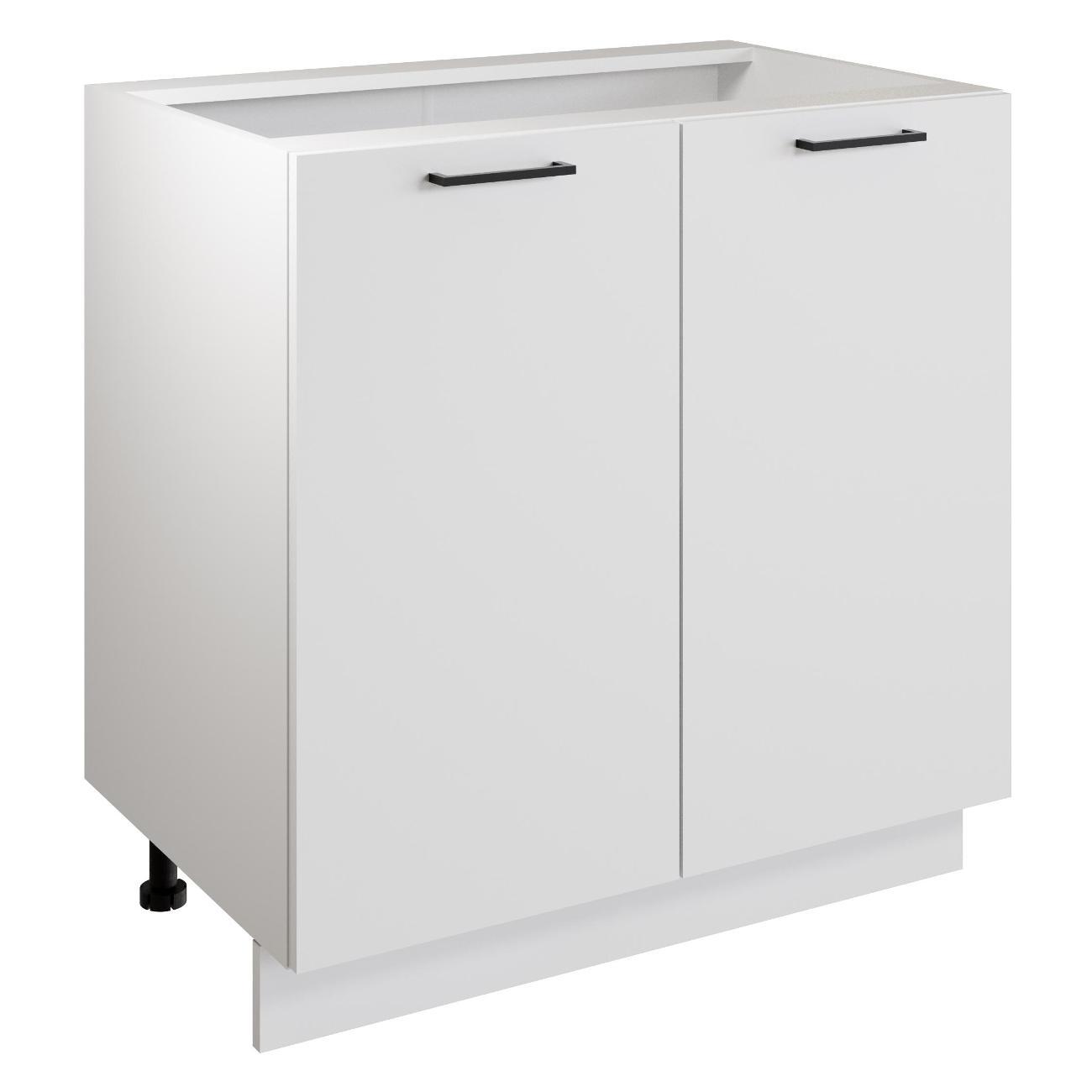 Модуль кухонный Мебель-Комплекс Шкаф - стол 80см с двумя дверцами Simple Н800 Белый/ Белый