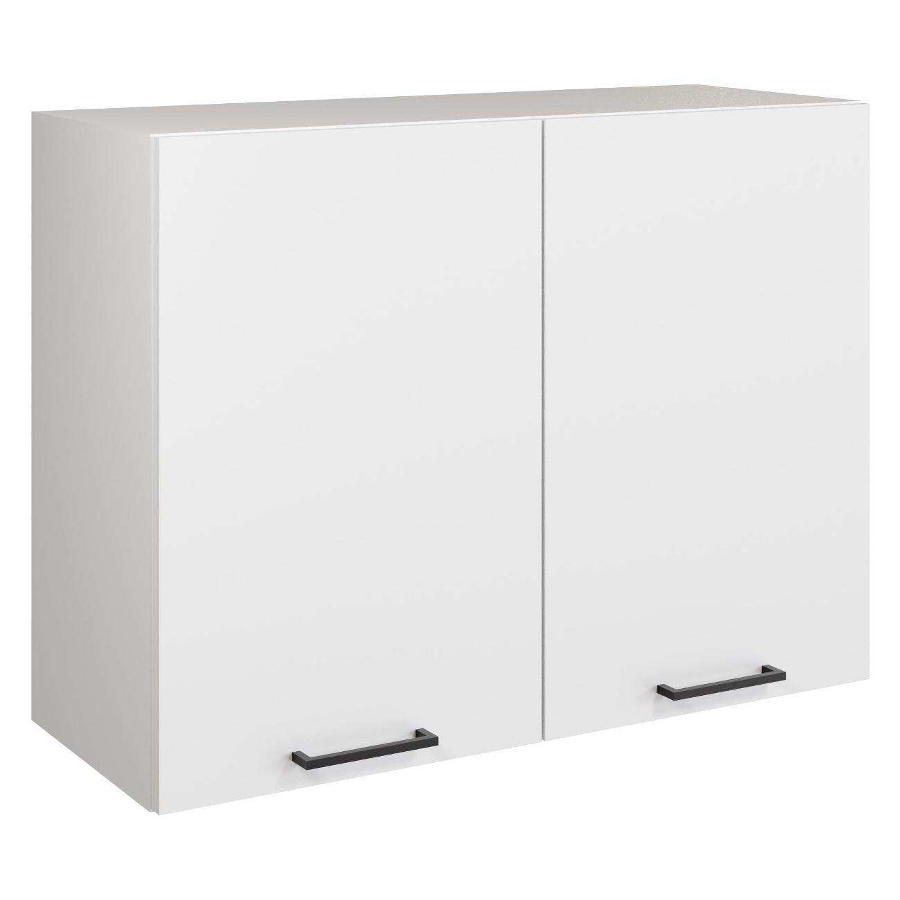 Модуль кухонный Мебель-Комплекс Шкаф навесной 80см с двумя дверцами Simple В800 Белый/ Белый