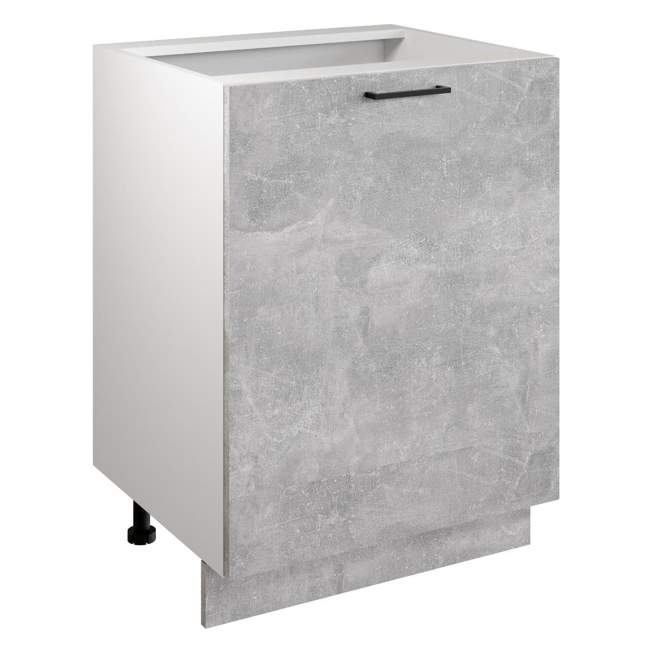 Модуль кухонный Мебель-Комплекс Шкаф - стол 60см Simple Н600 Ателье светлое/ Белый