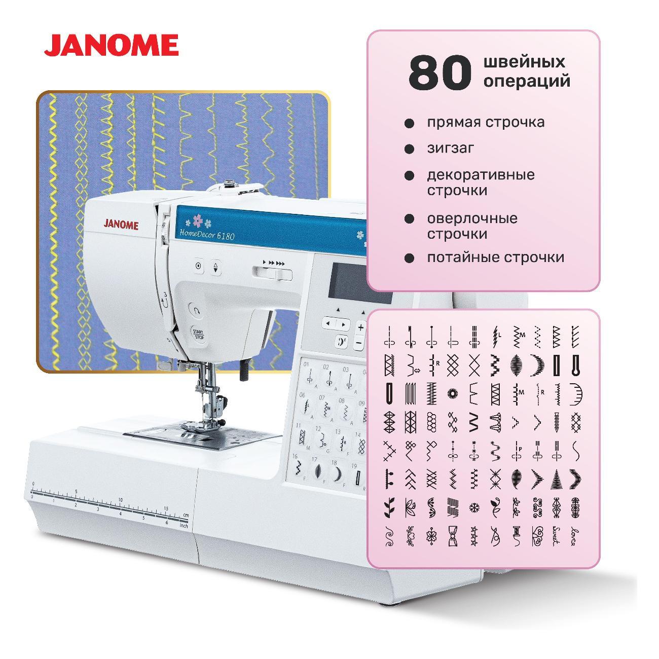 Швейная машина Janome HD6180