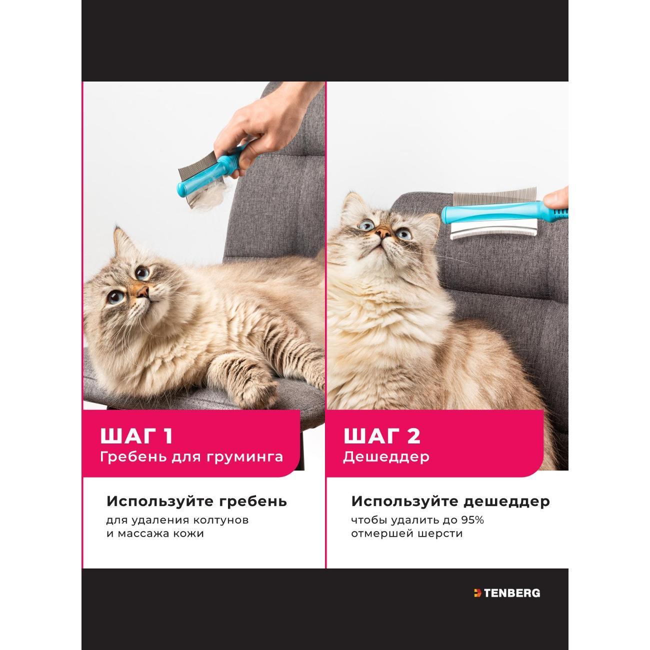 Расческа для животных TENBERG DT-VERTIGO-BLU