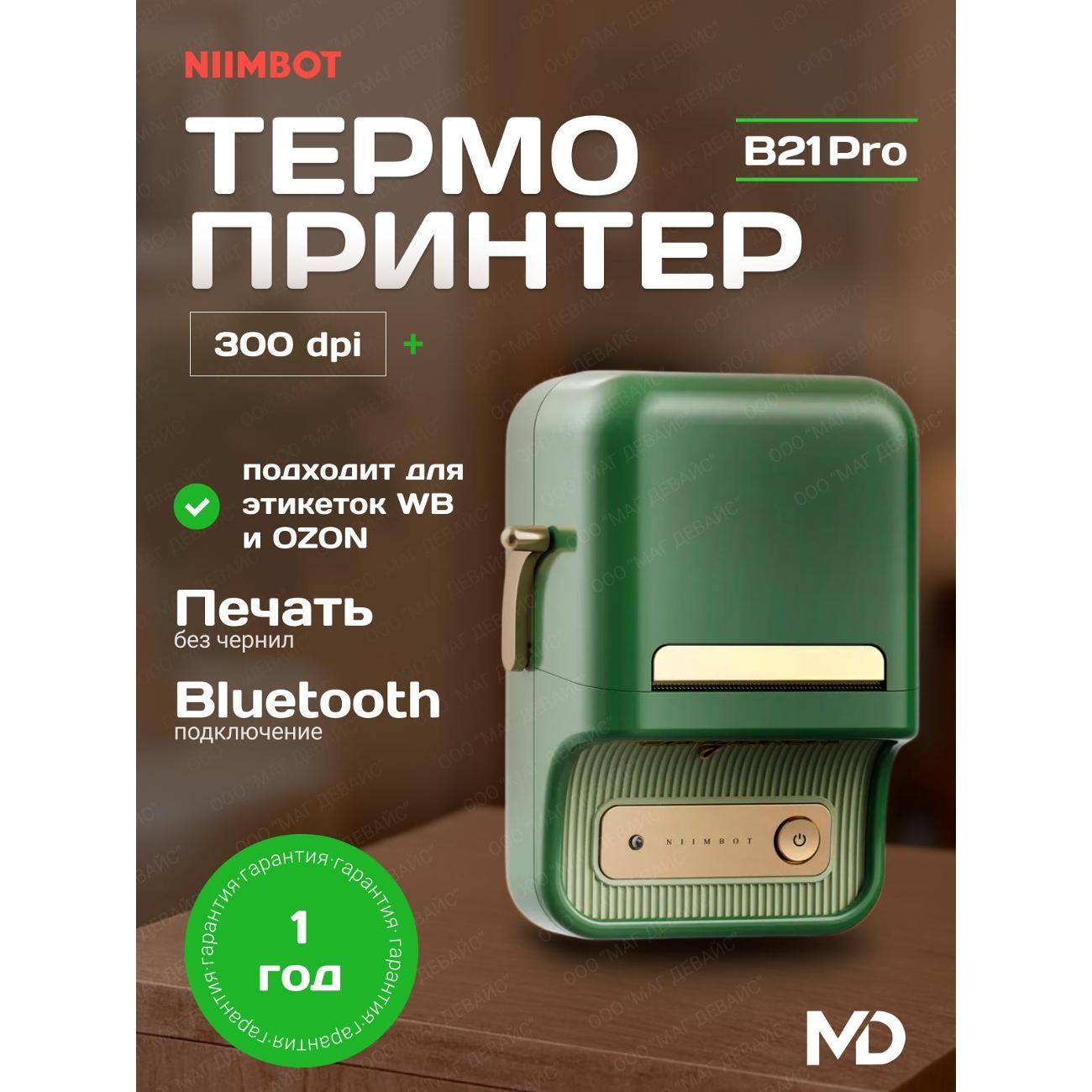 Принтер этикеток NIIMBOT B21_Pro темно-зеленый