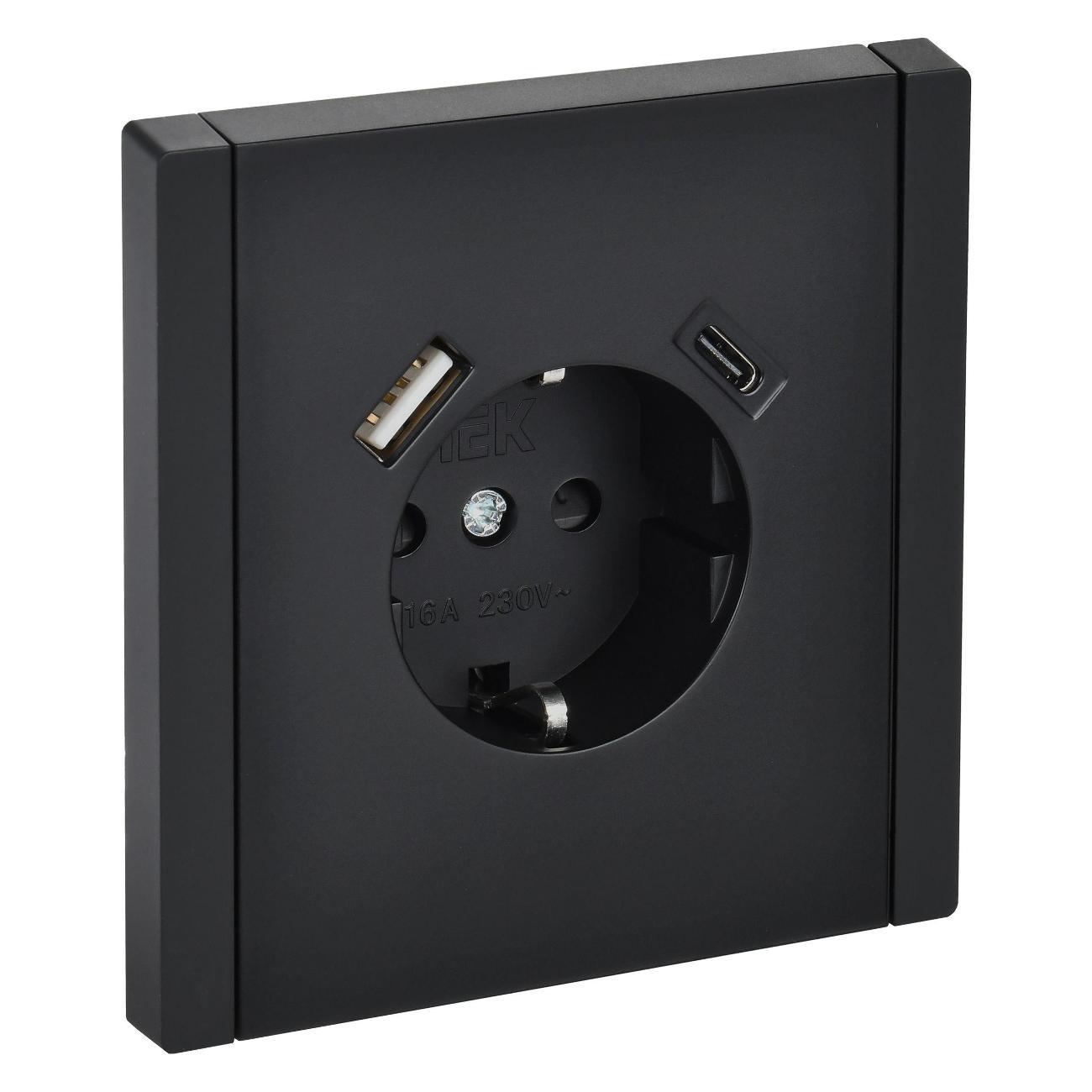 Адаптер-розетка Iek FP-R14-16-U22-018