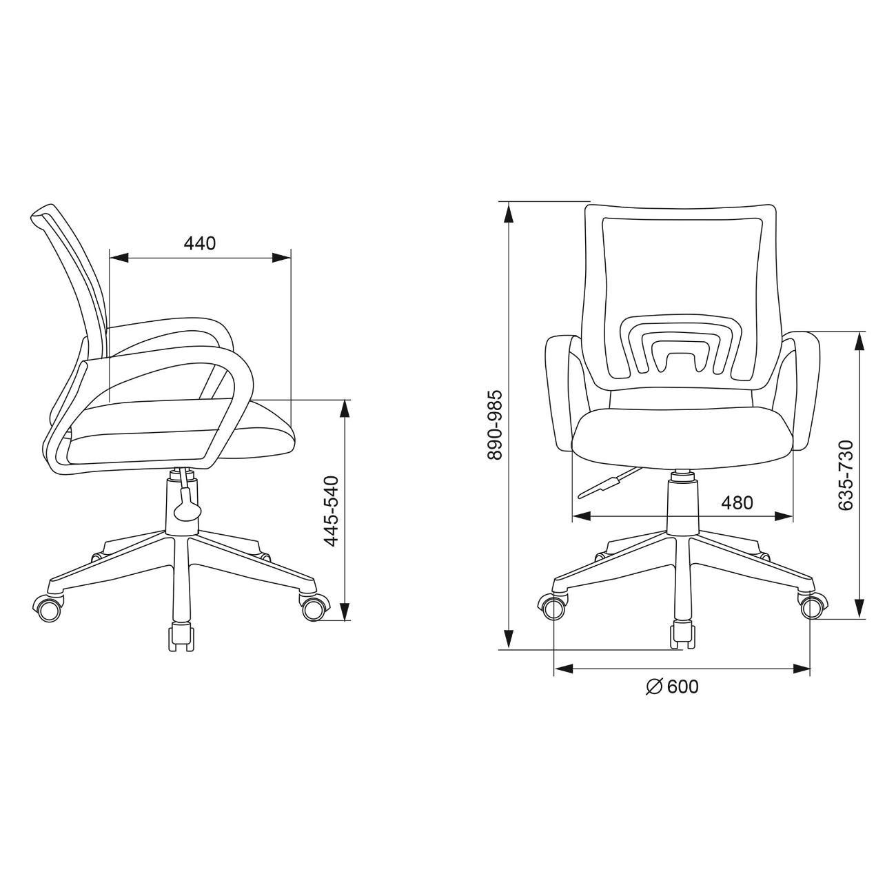 Кресло компьютерное Бюрократ CH-W695NLT/SD/TW-18