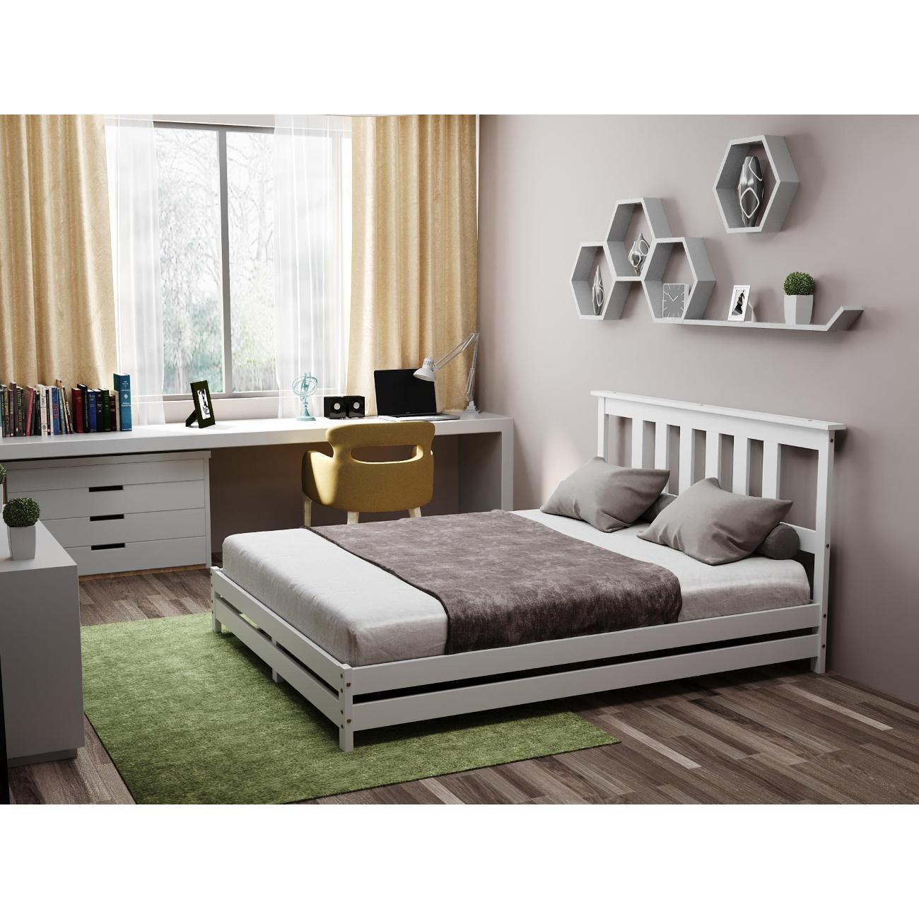 Кровать VKF двуспальная 160х200 белый