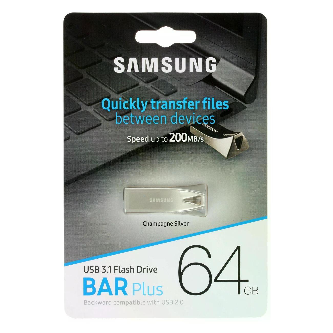 USB флеш-накопитель SAMSUNG BAR Plus (MUF-64BE3/APC/CN)