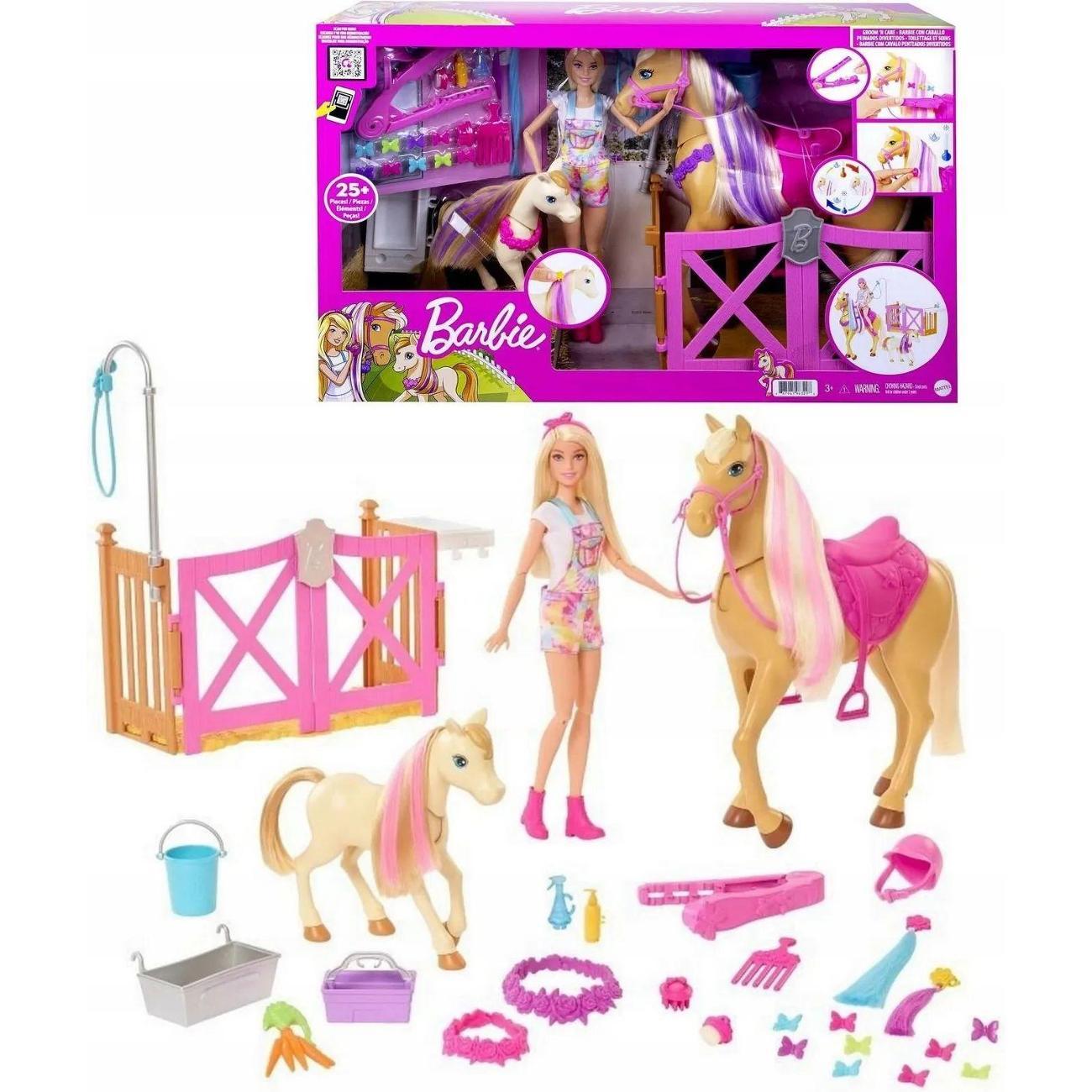 Кукла Barbie Игровой набор Барби и лошадка от HGB58