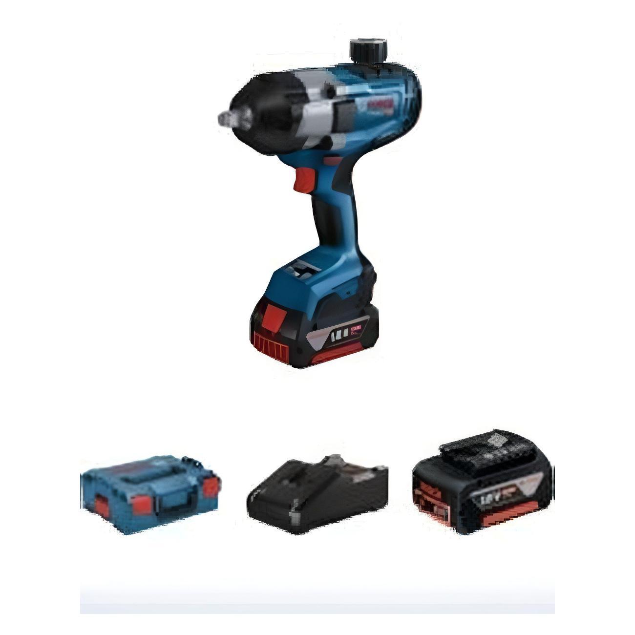 Гайковерт Bosch Аккумуляторный GDS 18V-1000 Professional  (2 АКБ x 5 Ач, ЗУ, кейс), 06019J8304